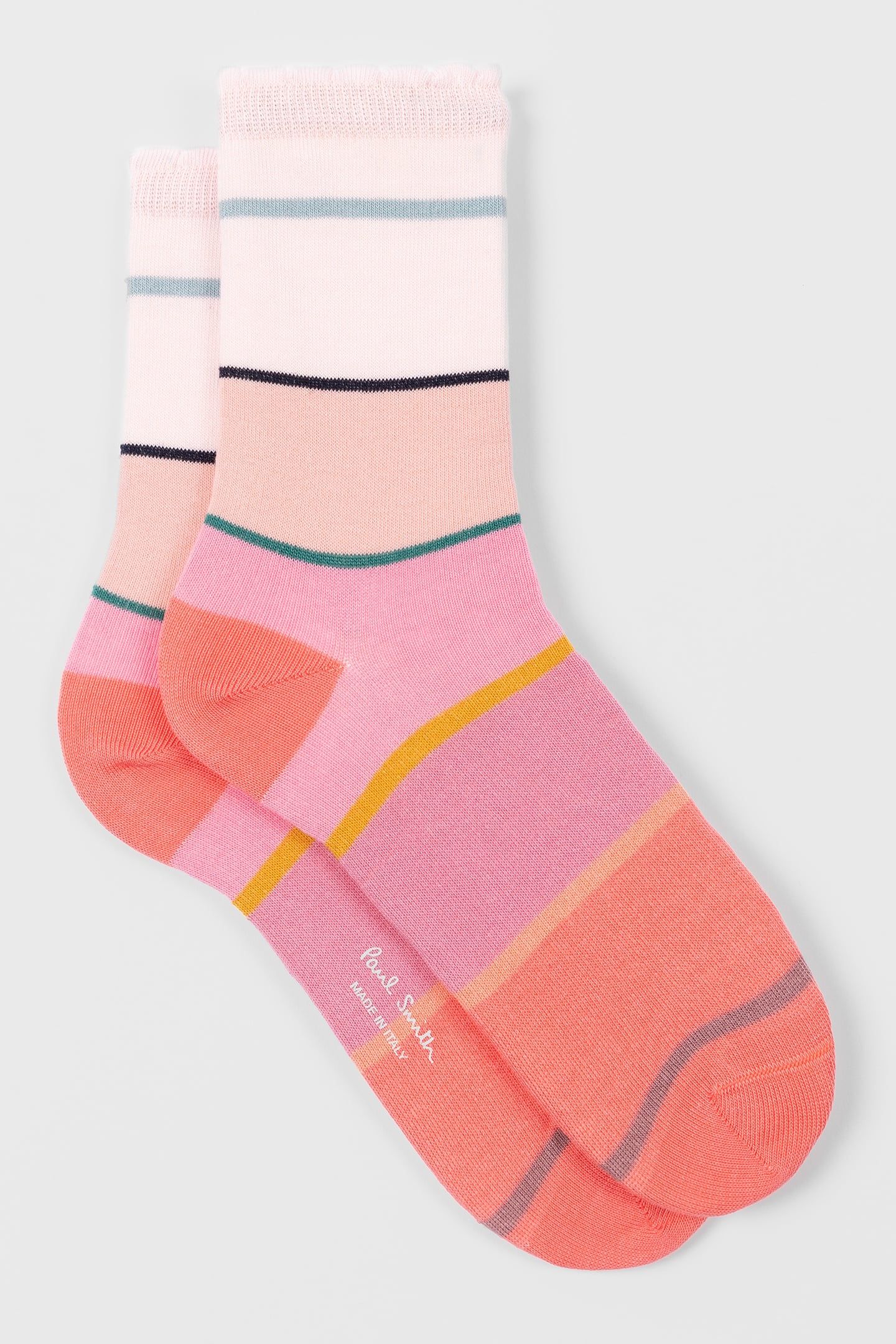 WOMEN SOCK HELEN STRIPE PINK 2