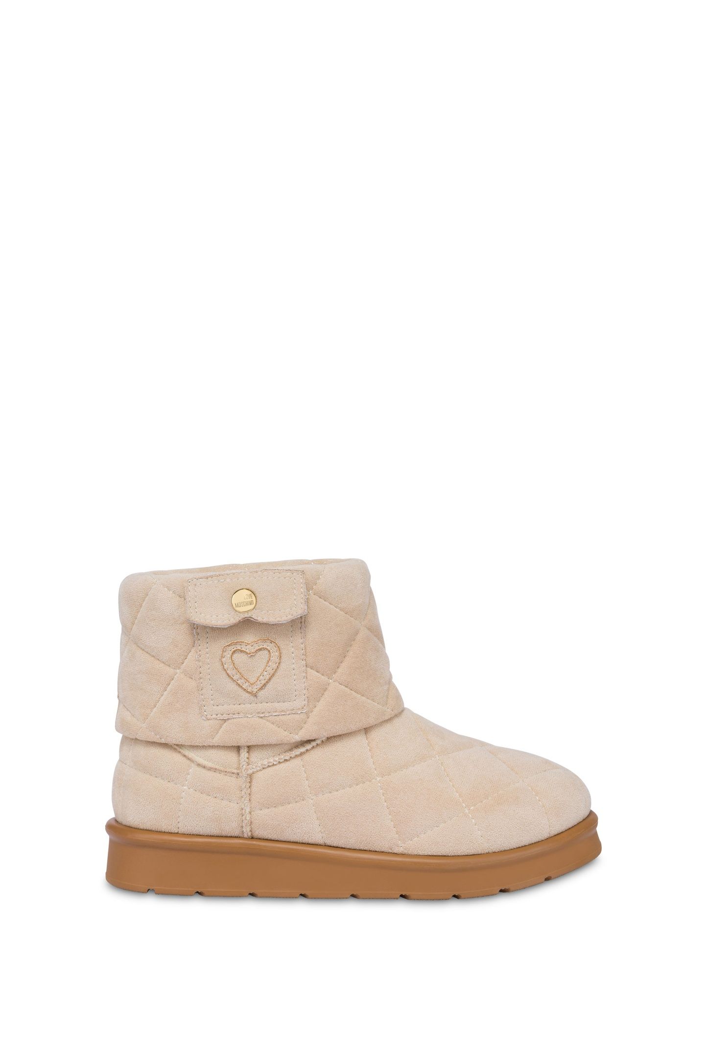 ANKLE BOOTS IN SOFT QUILTED FABRIC BEIGE 1