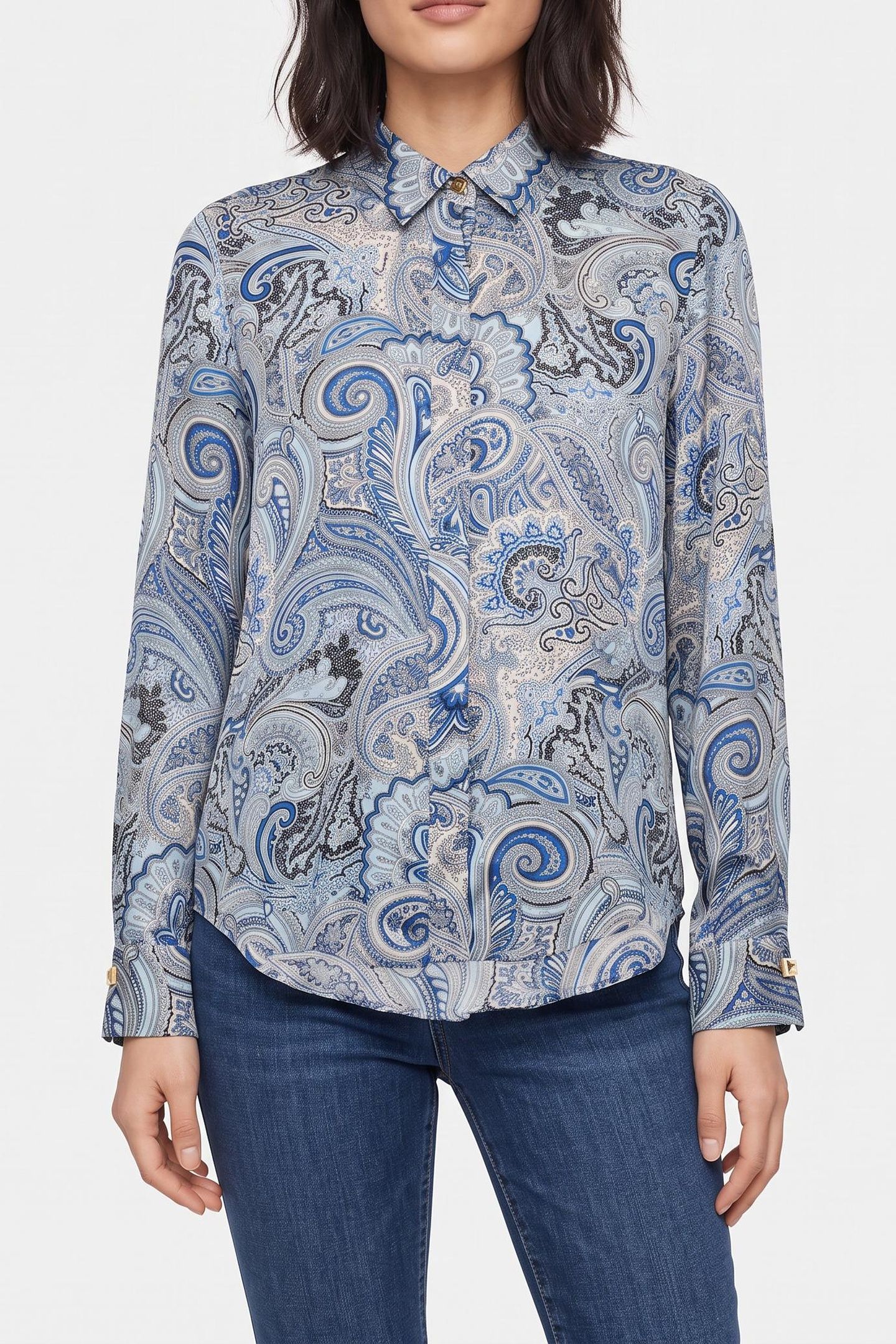 NEW MELISSA SHIRT FLORAL PAISLEY BLUE 1