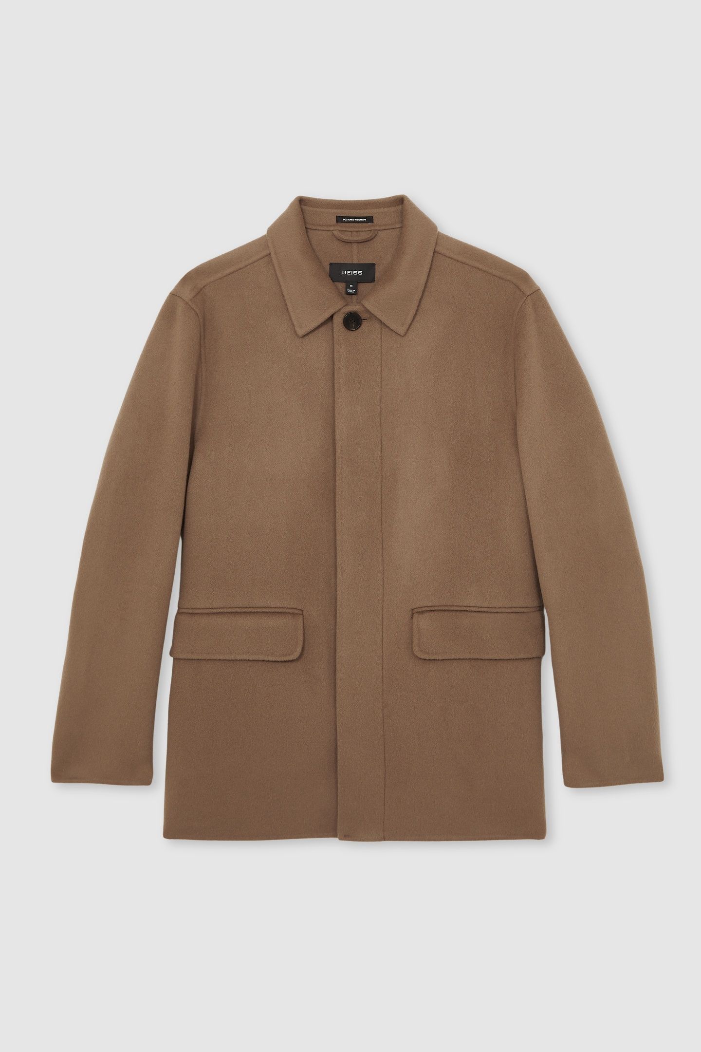 LS BUTTON THROUGH DOUBLE FACE WOOL JACKET BROWN 4