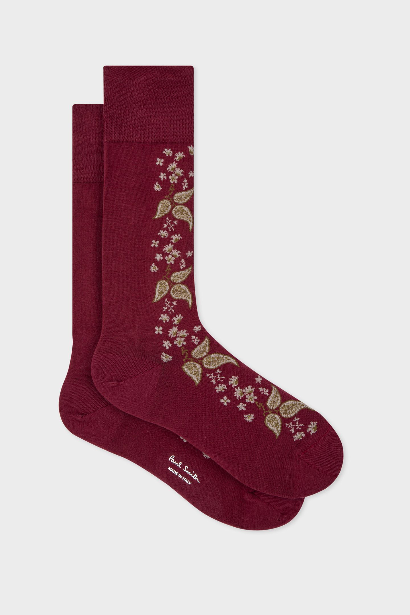 MEN SOCK TERENCE PAISLEY BURGUNDY/ BORDE 2