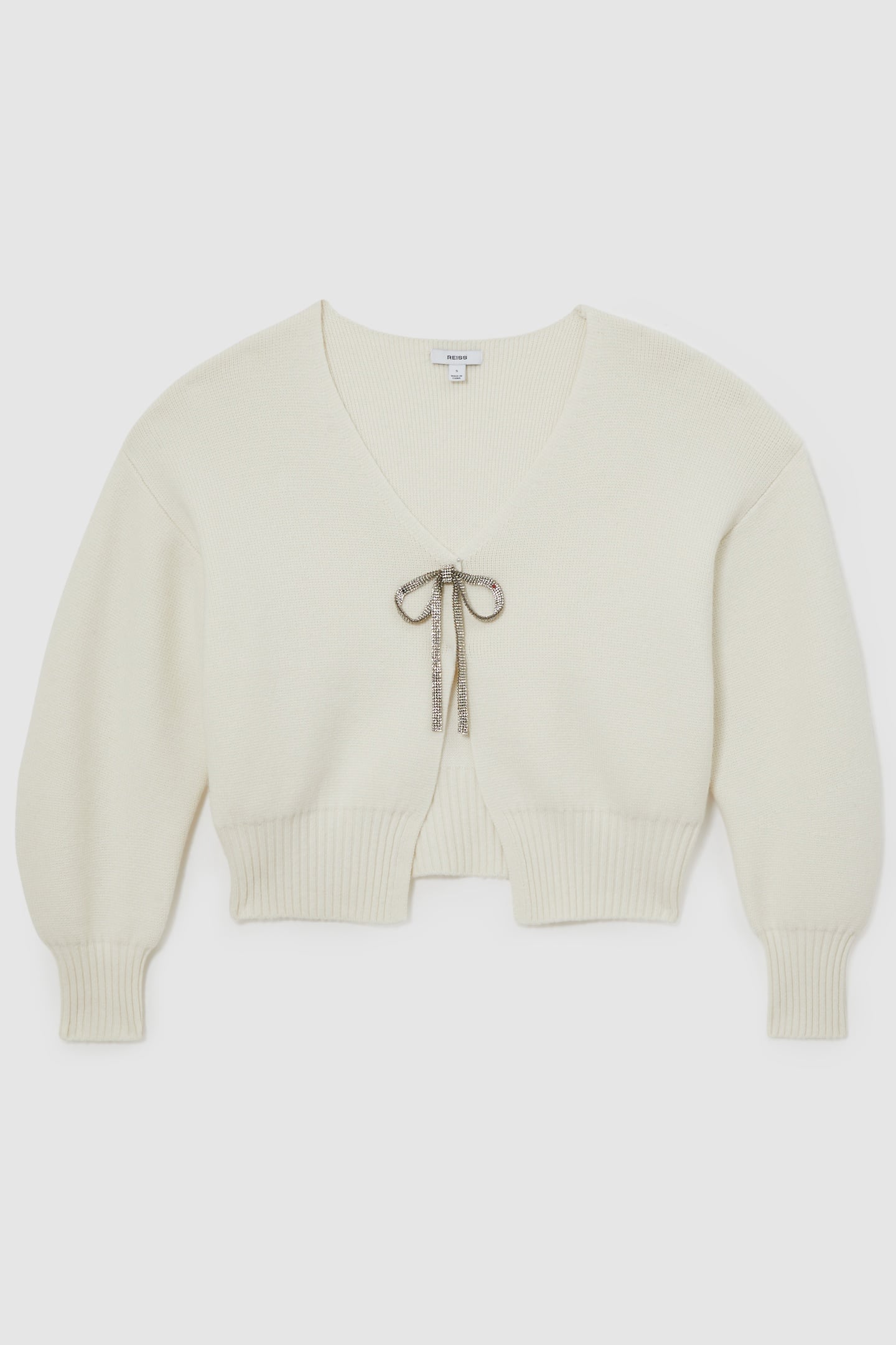 BOW CARDIGAN CREAM 5