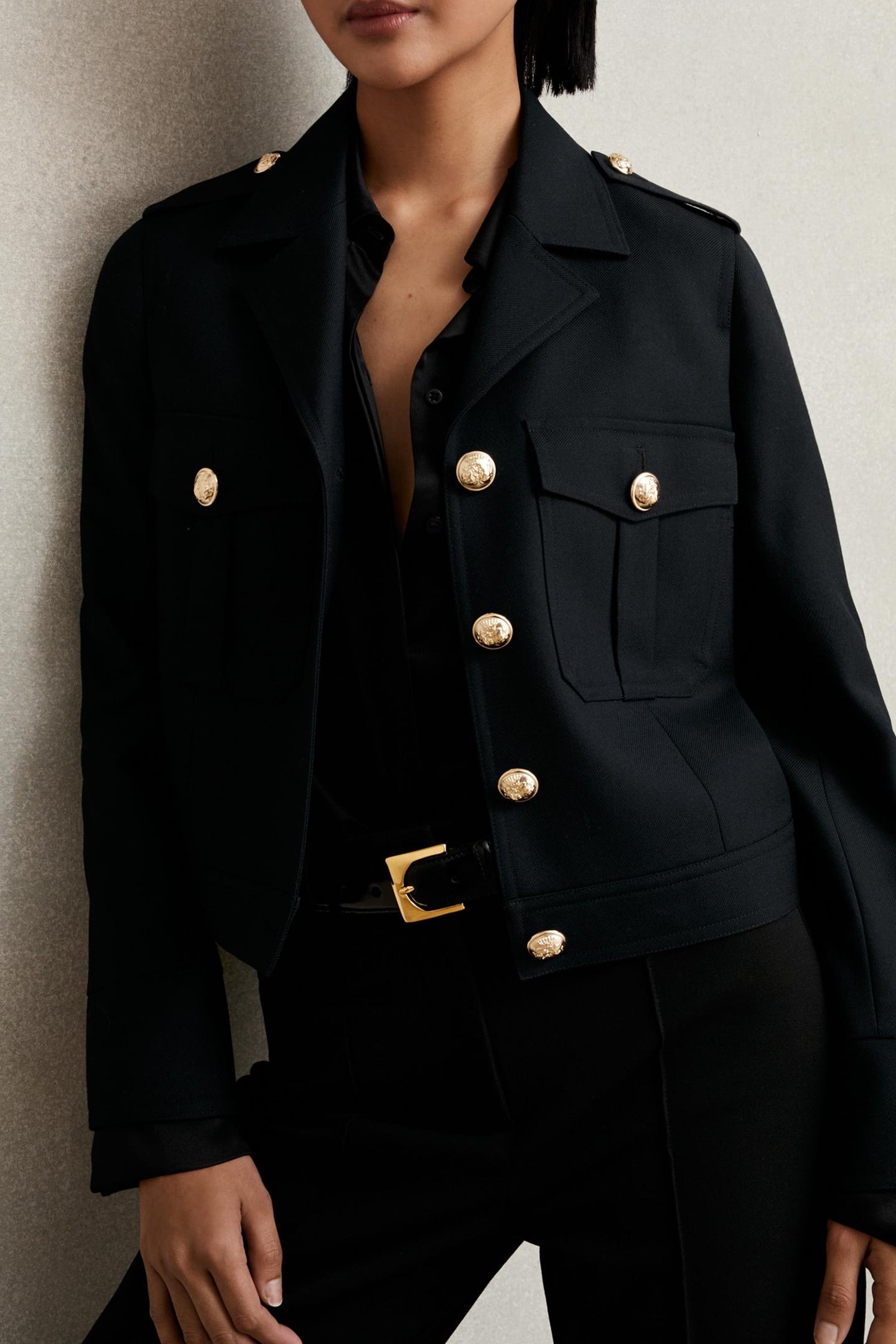 CROPPED JACKET BLACK 1