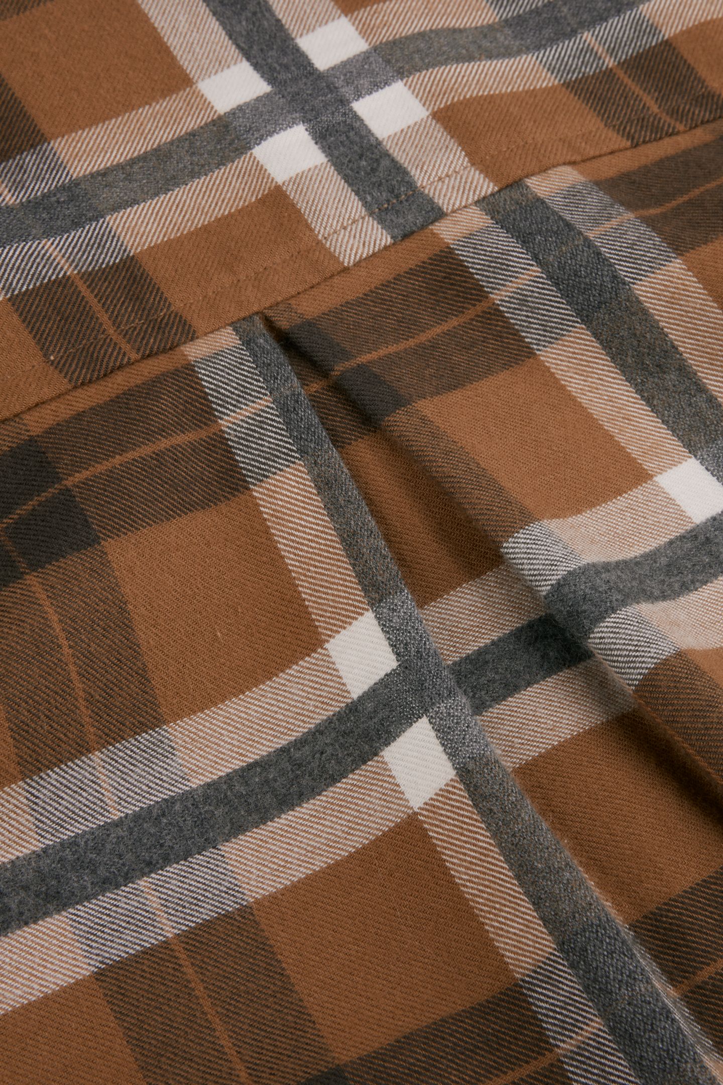 FRANNIE SHIRT LIGHT BROWN CHECK 2