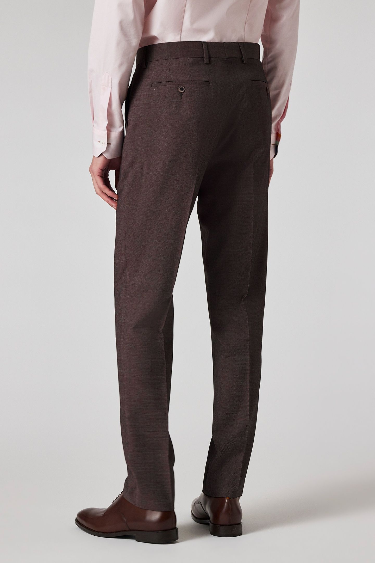MENS TAILORED FIT 2BTN SUIT CHOCOLATE 5