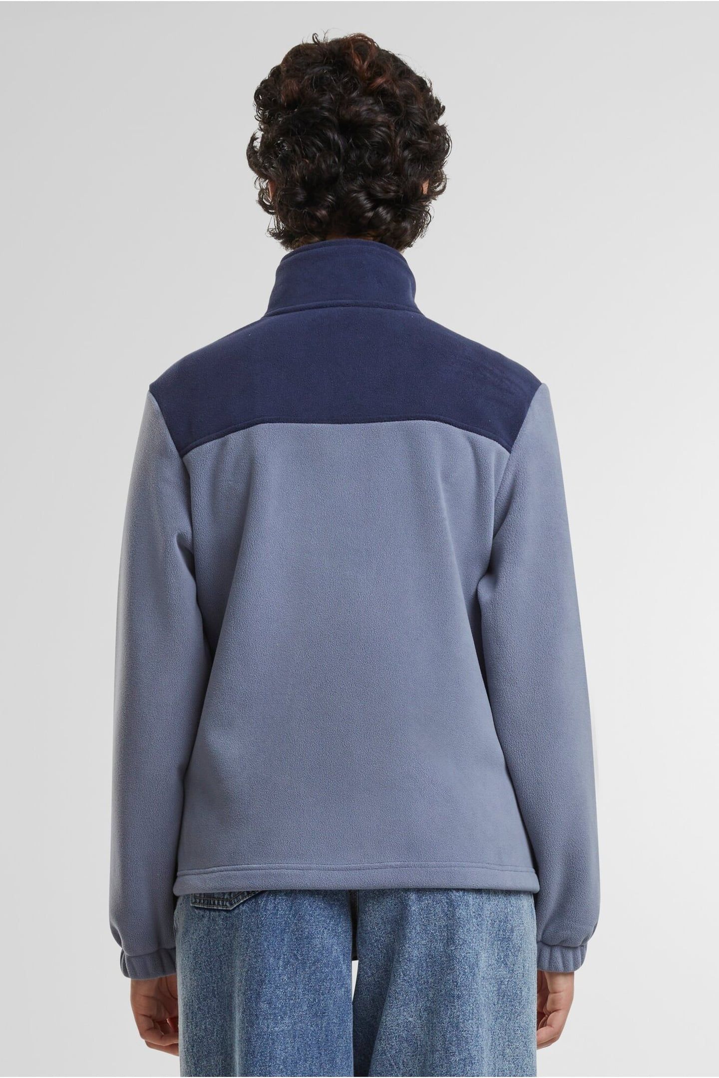 LADIES DOUBLE POLARFLEECE JACKET NAVY/CLOUDSKY 2