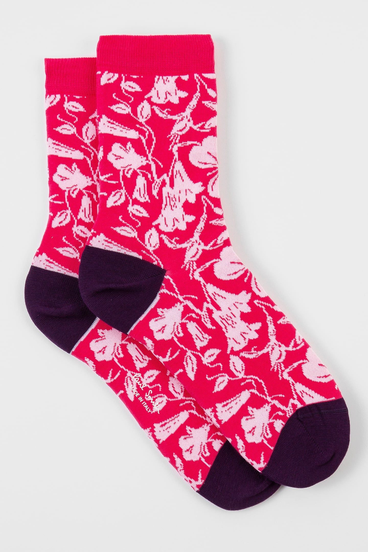 WOMEN SOCK FLOWER FUCHSIA 4