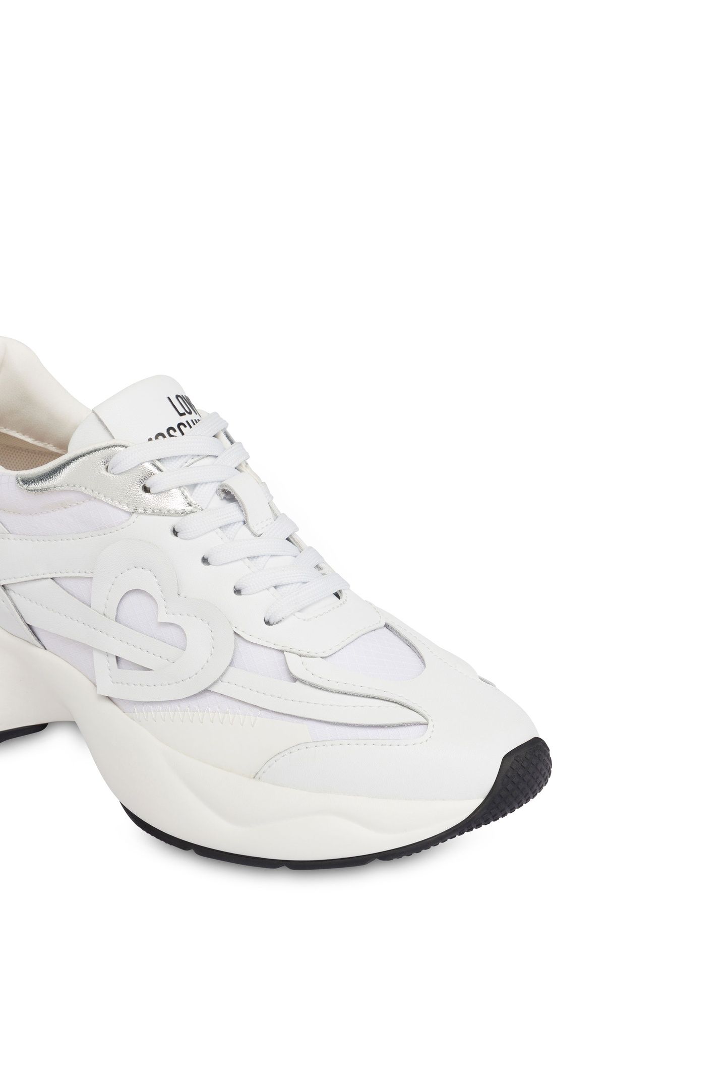 CRYSTAL LOVE CALFSKIN SNEAKERS WHITE 3