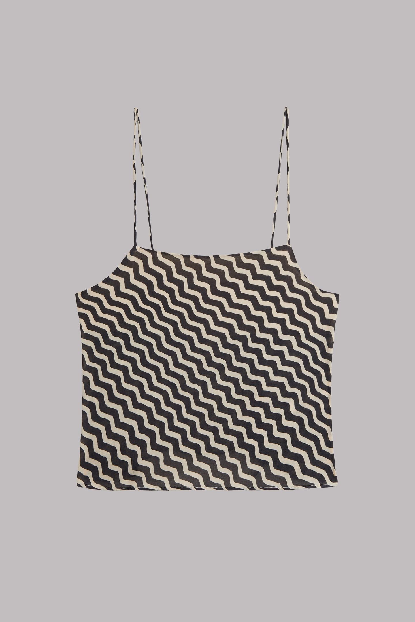 THE STRIPED SHEER SLIP TOP BEIGE 2