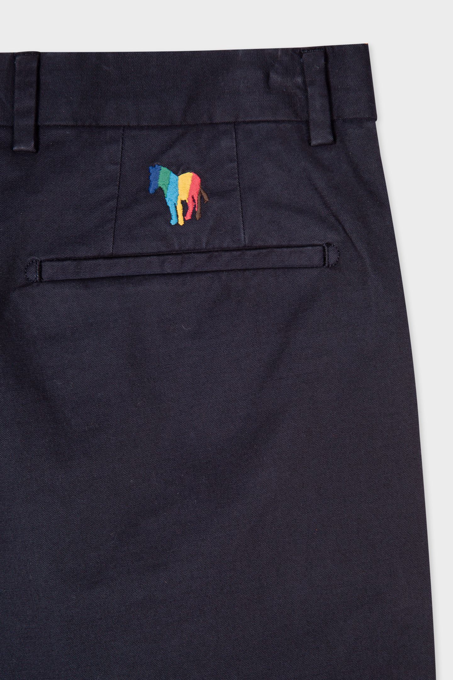 MENS MID FIT CLEAN CHINO ZEBRA EMB VERY DARK NAVY 7