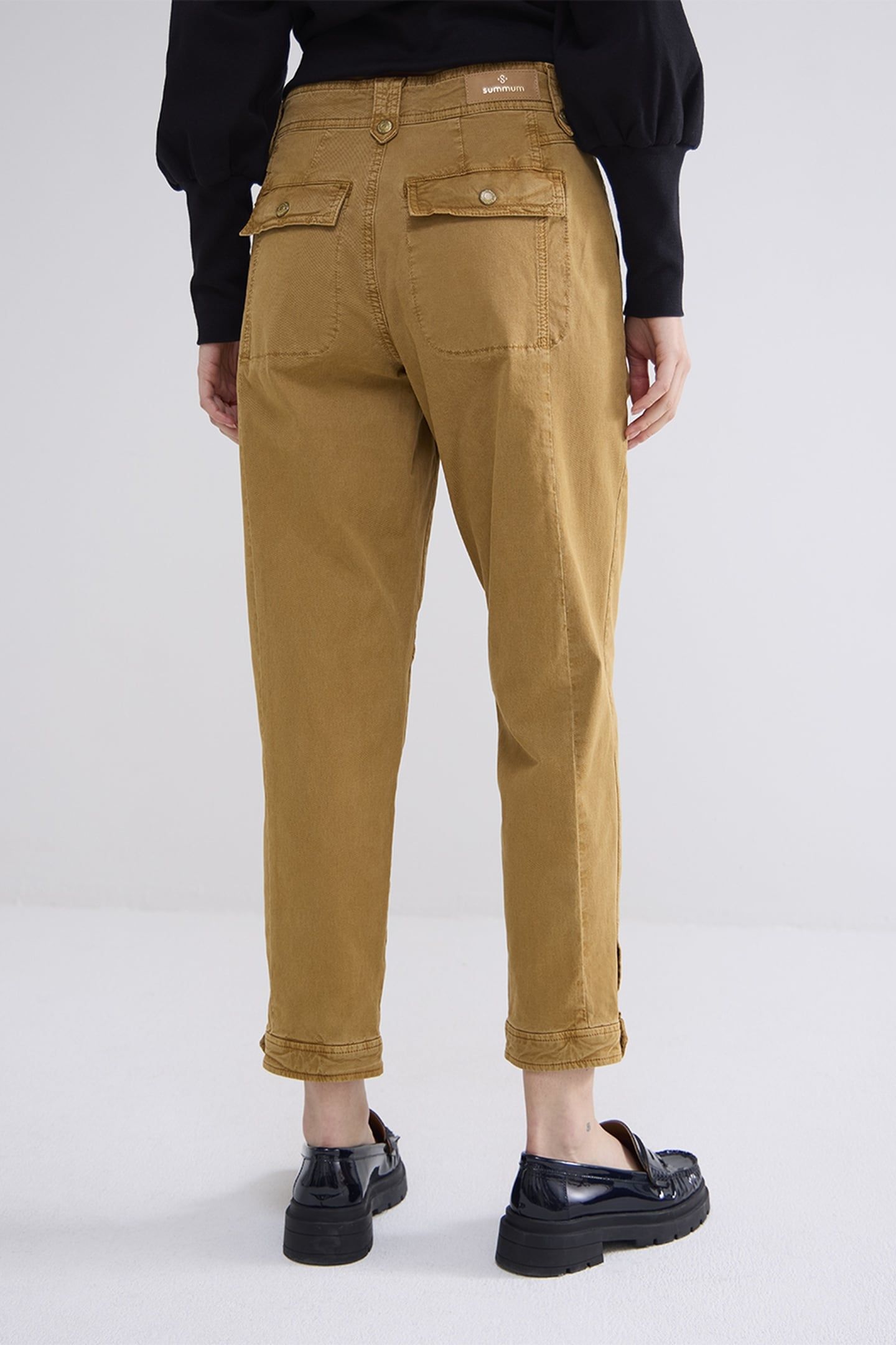 TAPERED FIT PANTS ROUGH TWILL CAMEL BROWN 2