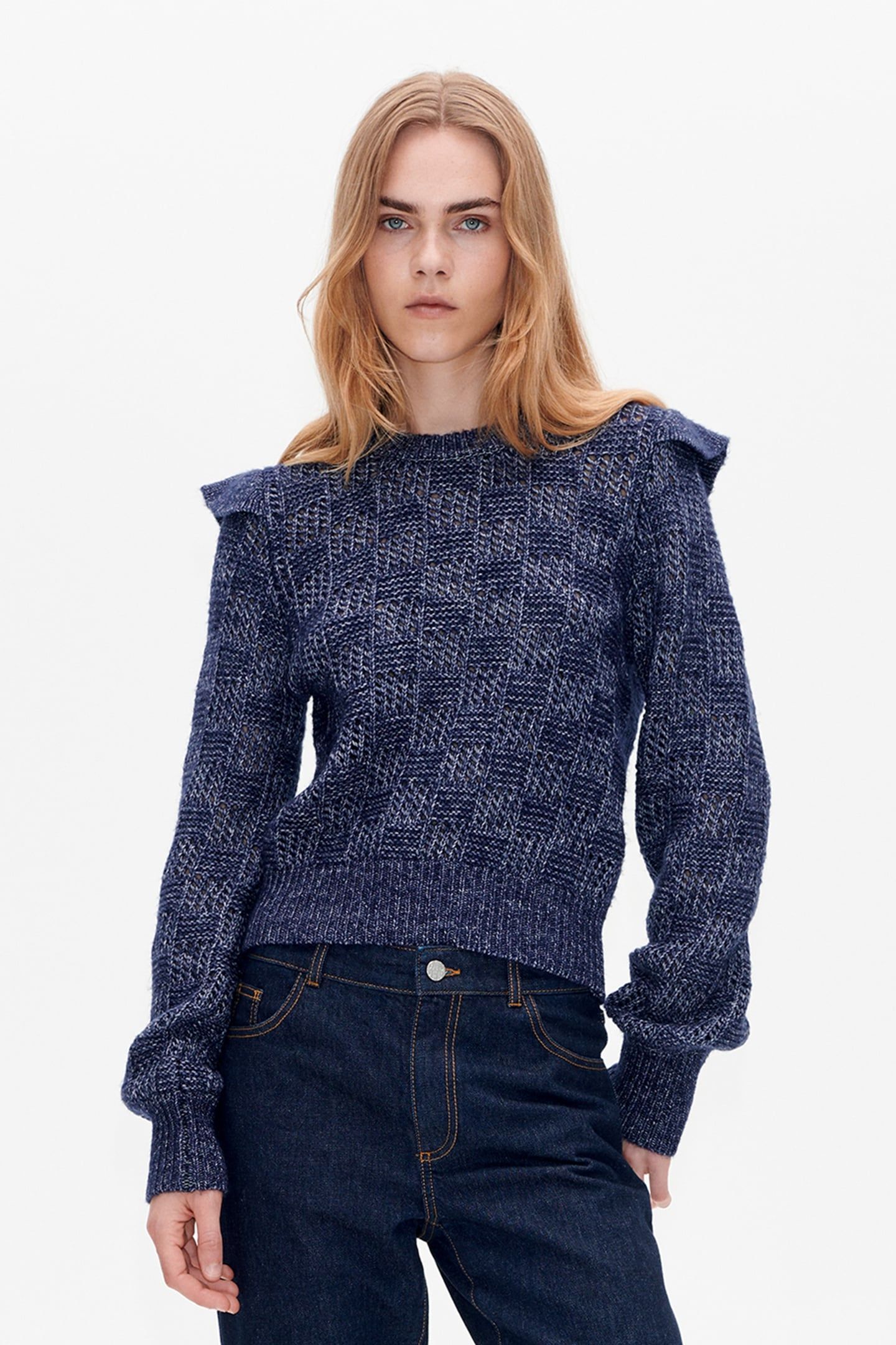 CILLA SWEATER BARITONE BLUE MELANGE 1