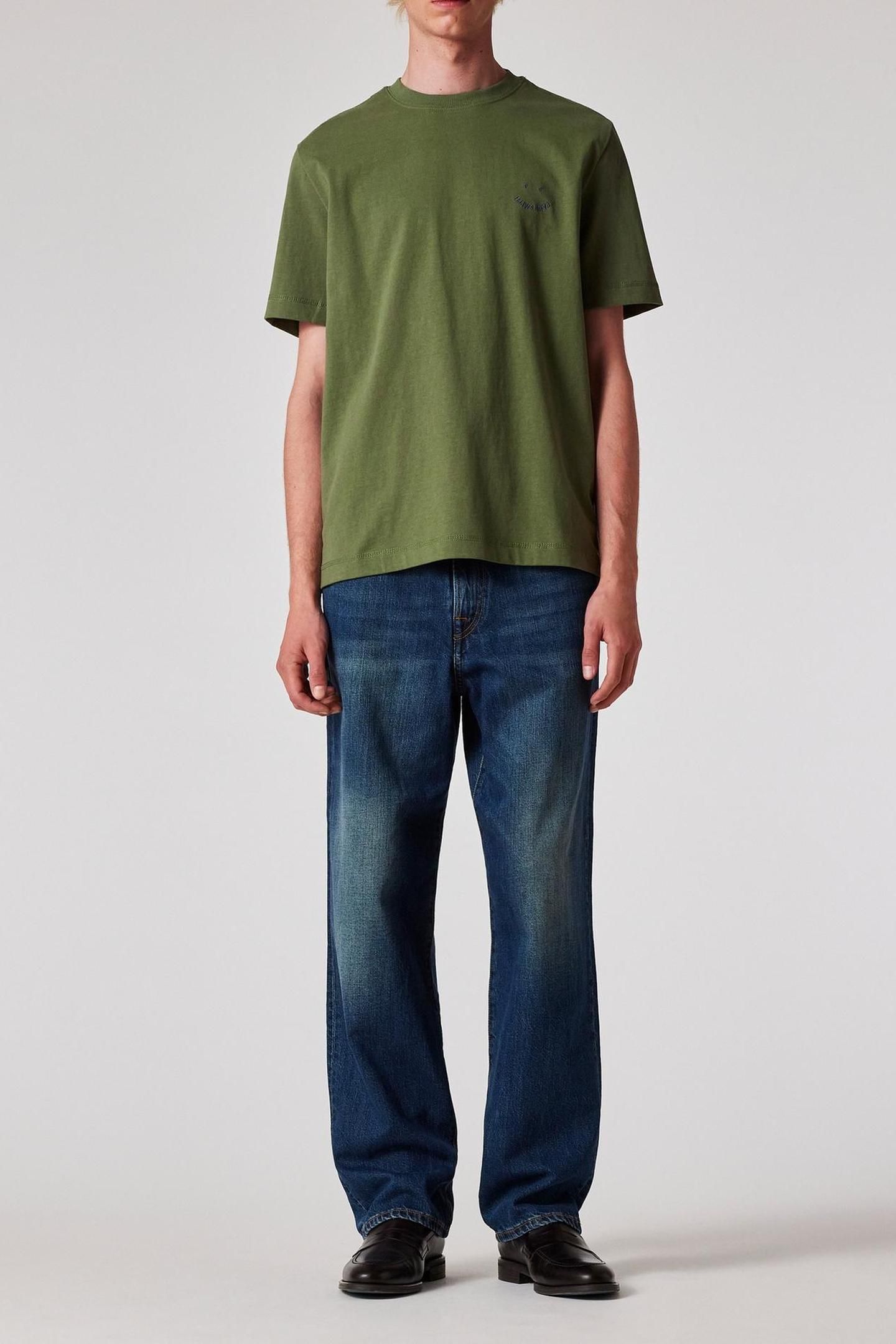 MENS REG FIT SS TSHIRT PS HAPPY LT GREYISH GREEN 2