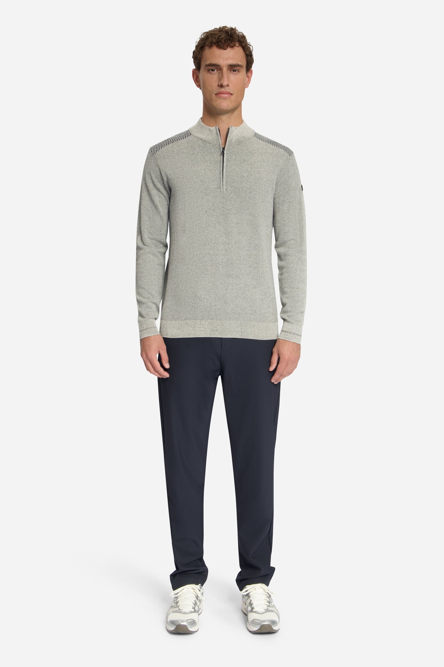 PULLOVER HALF ZIP PLATED STONE 2