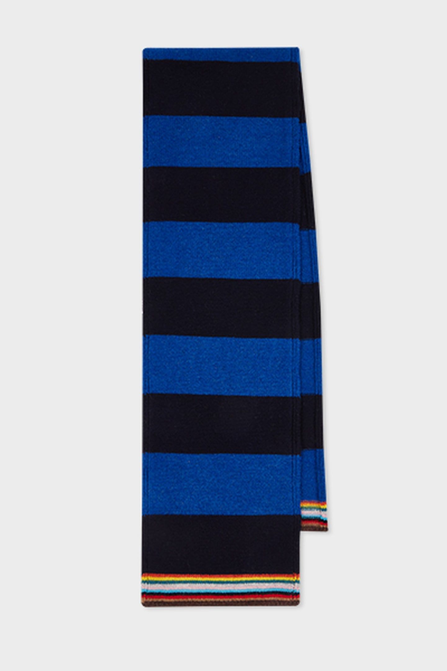 MEN SCARF SIG BLOCK STRPE NAVY 5