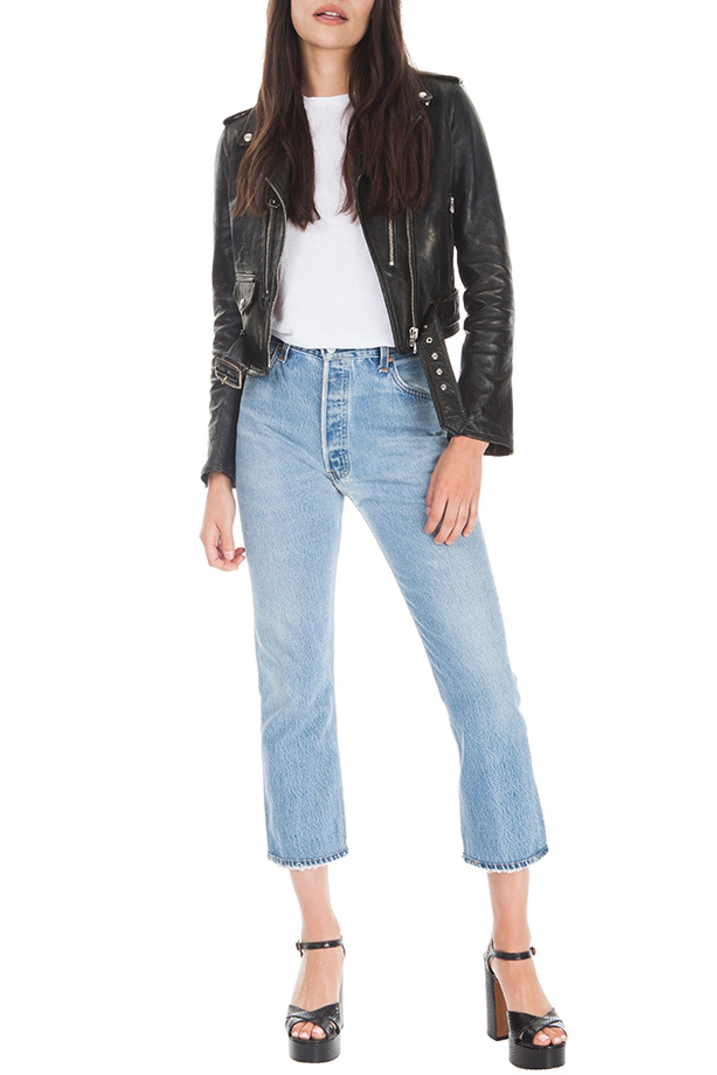 LEATHER MOTO JACKET VINTAGE BLACK 1