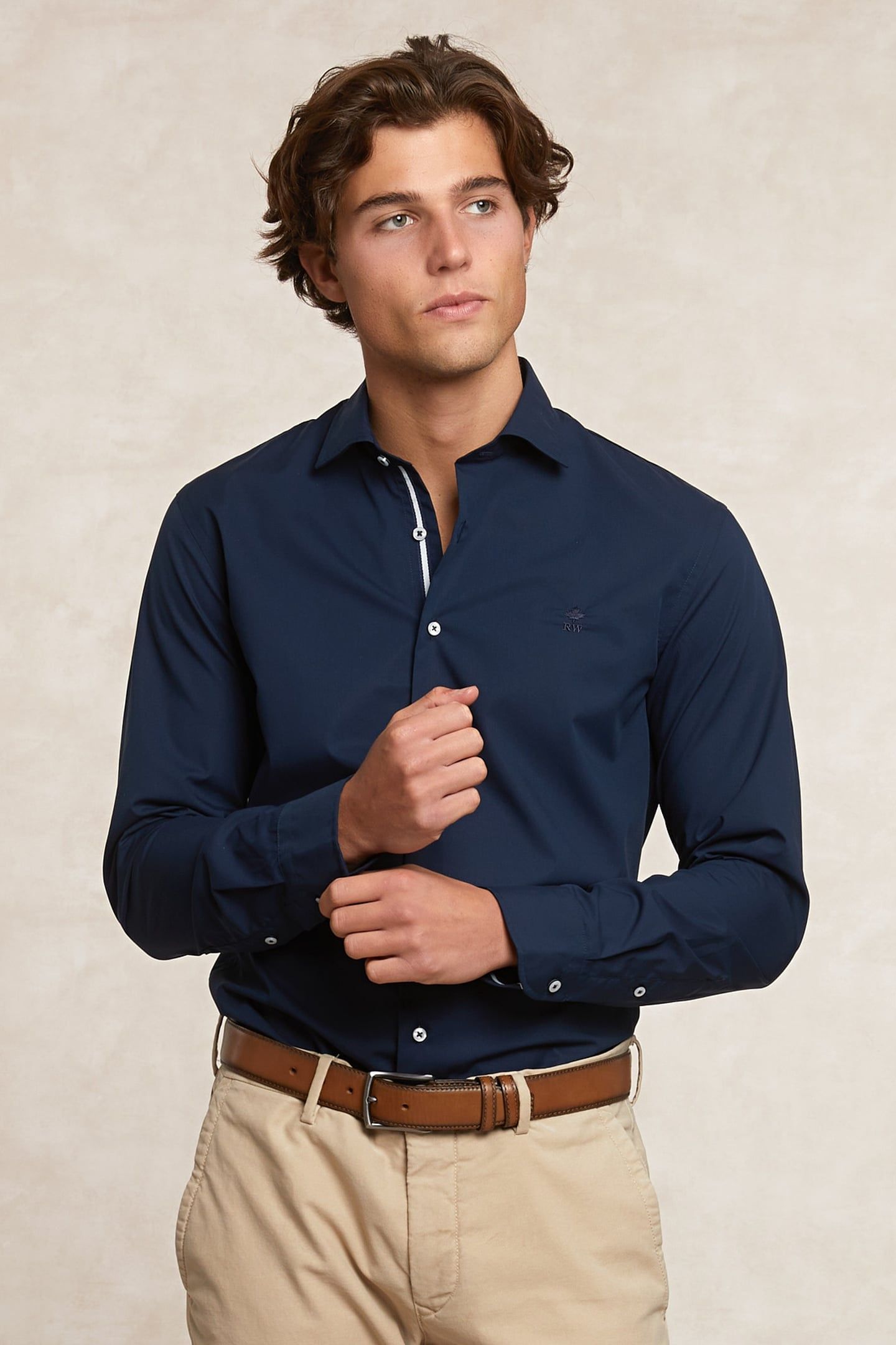 SLIM FIT COMFORT STRETCH SHIRT BLUE 3