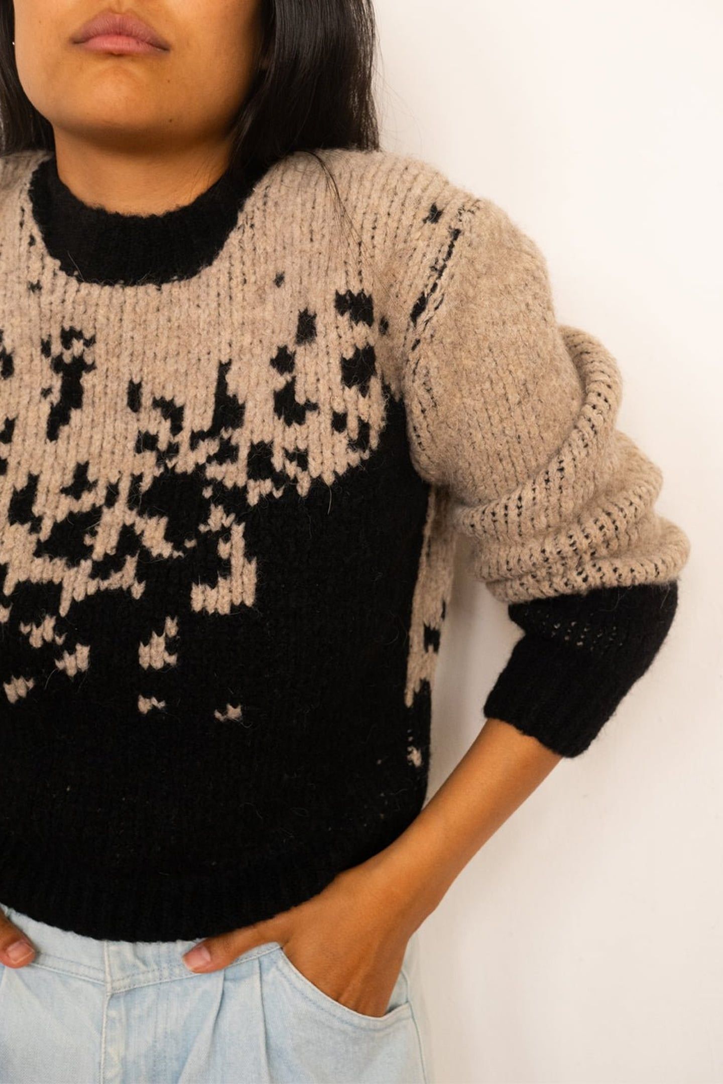KYTHIRA KNIT BEIGE & BLACK 4