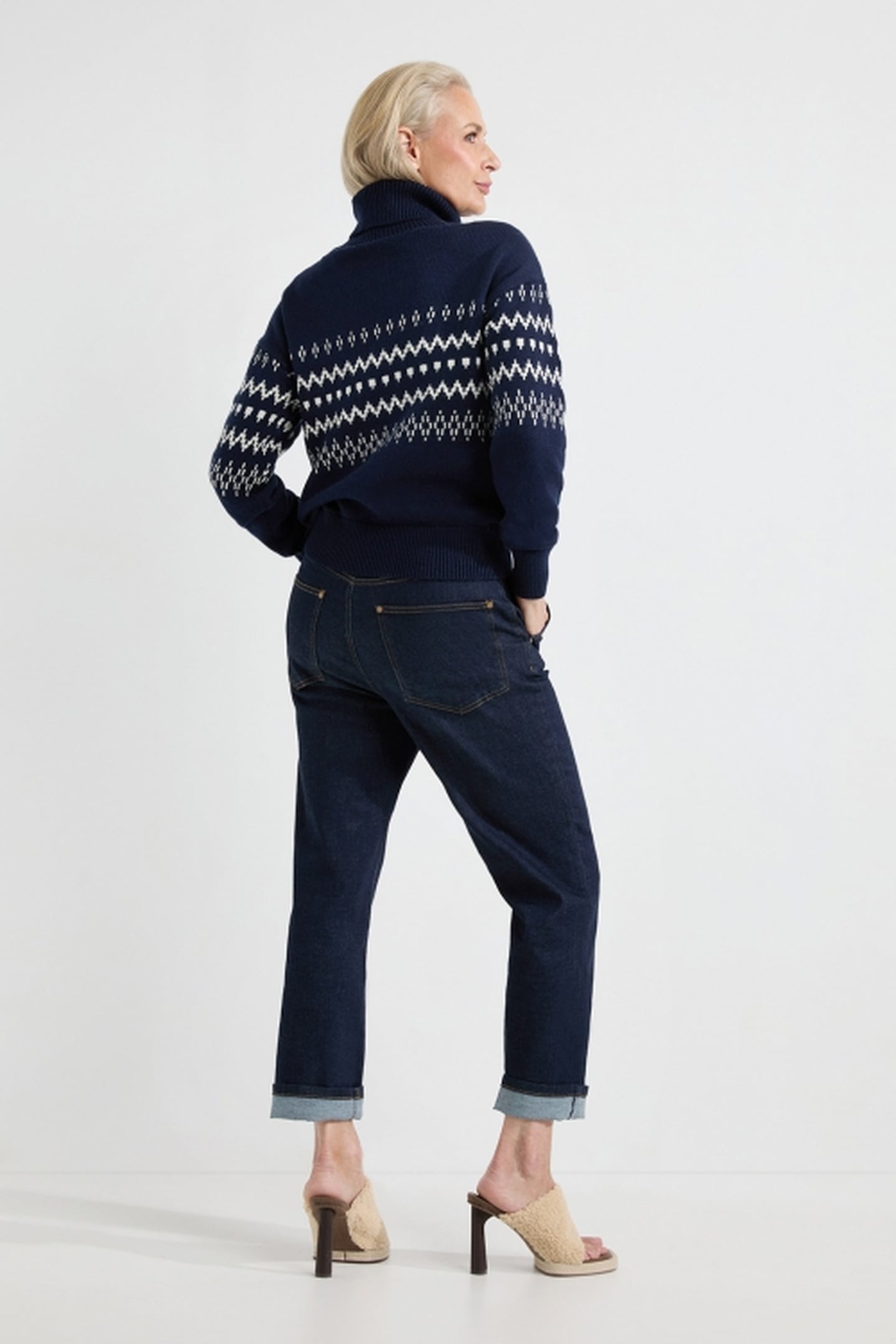 ALANA SWEATER NAVY PRINT 3