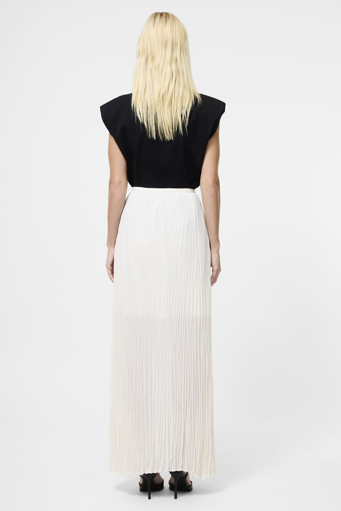 SAYLOR PLEATED OVERLAY SKIRT PORCELAIN CREAM PORCELAIN CREAM 3