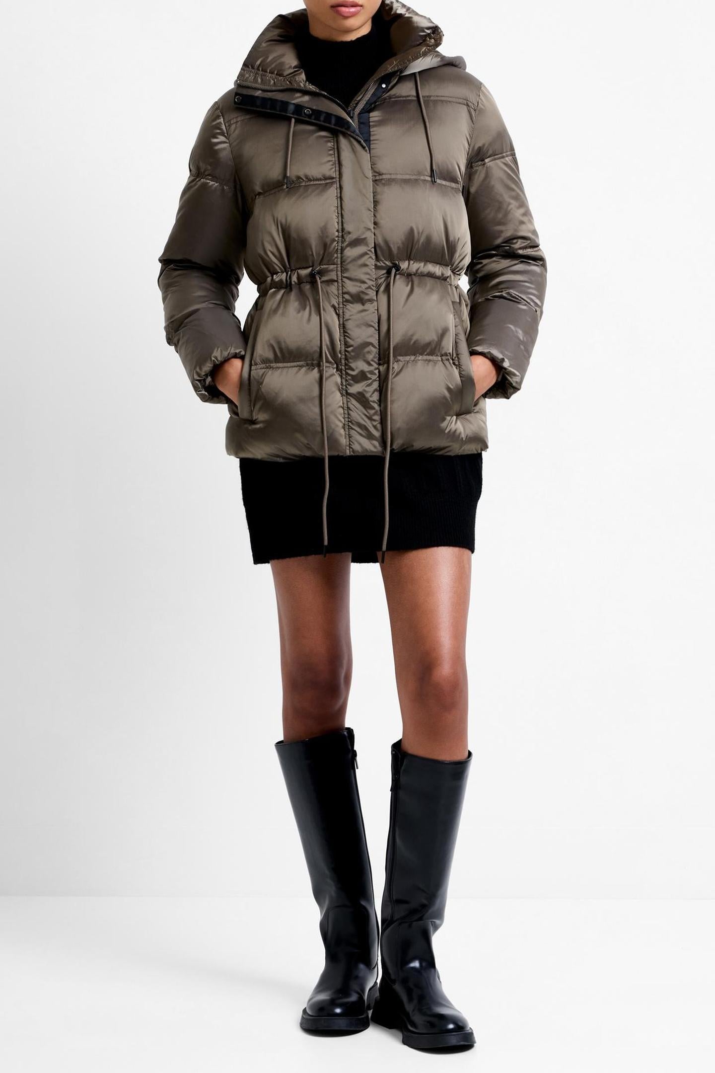 KENDRA NYLON PUFFER JACKET WASHED KHAKI WASHED KHAKI 1