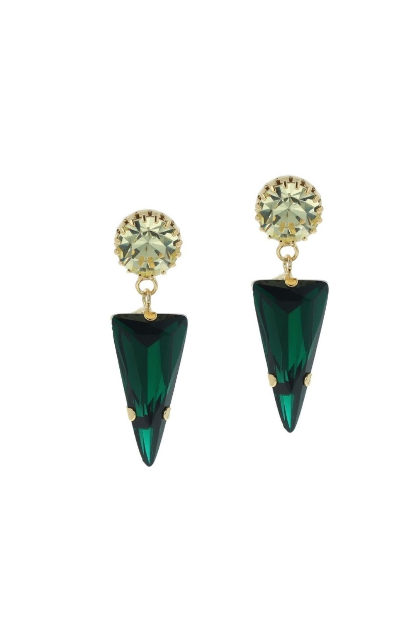 POLYGON EARRINGS GREEN 2
