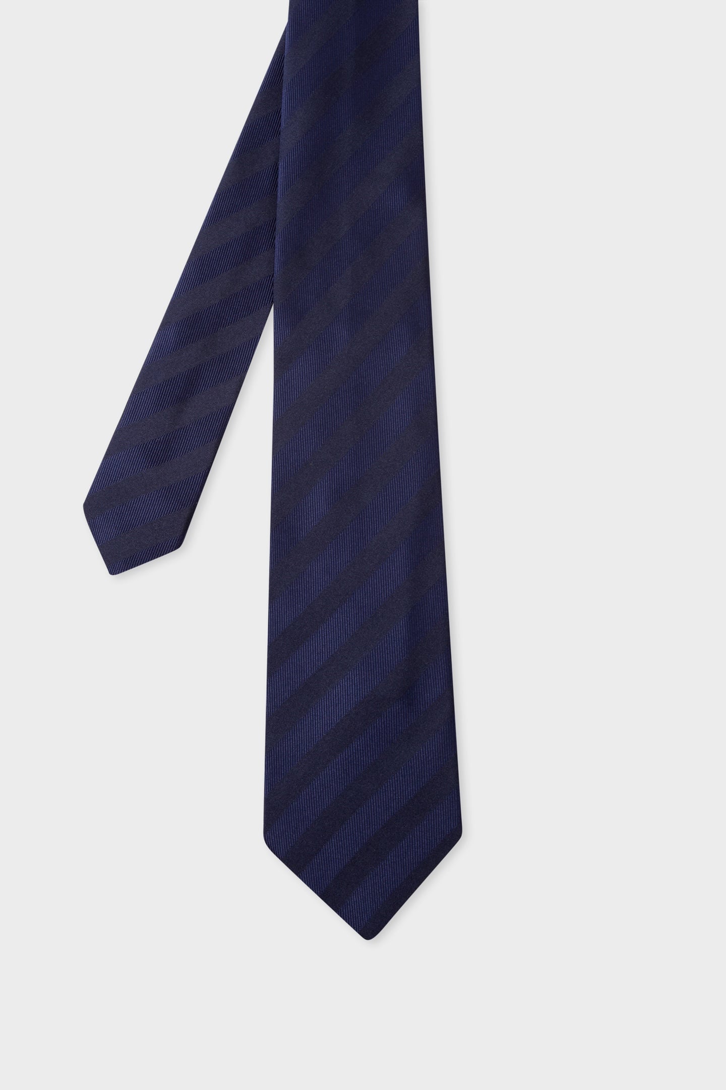 MEN TIE MONO STRIPE VERY DARK NAVY 5