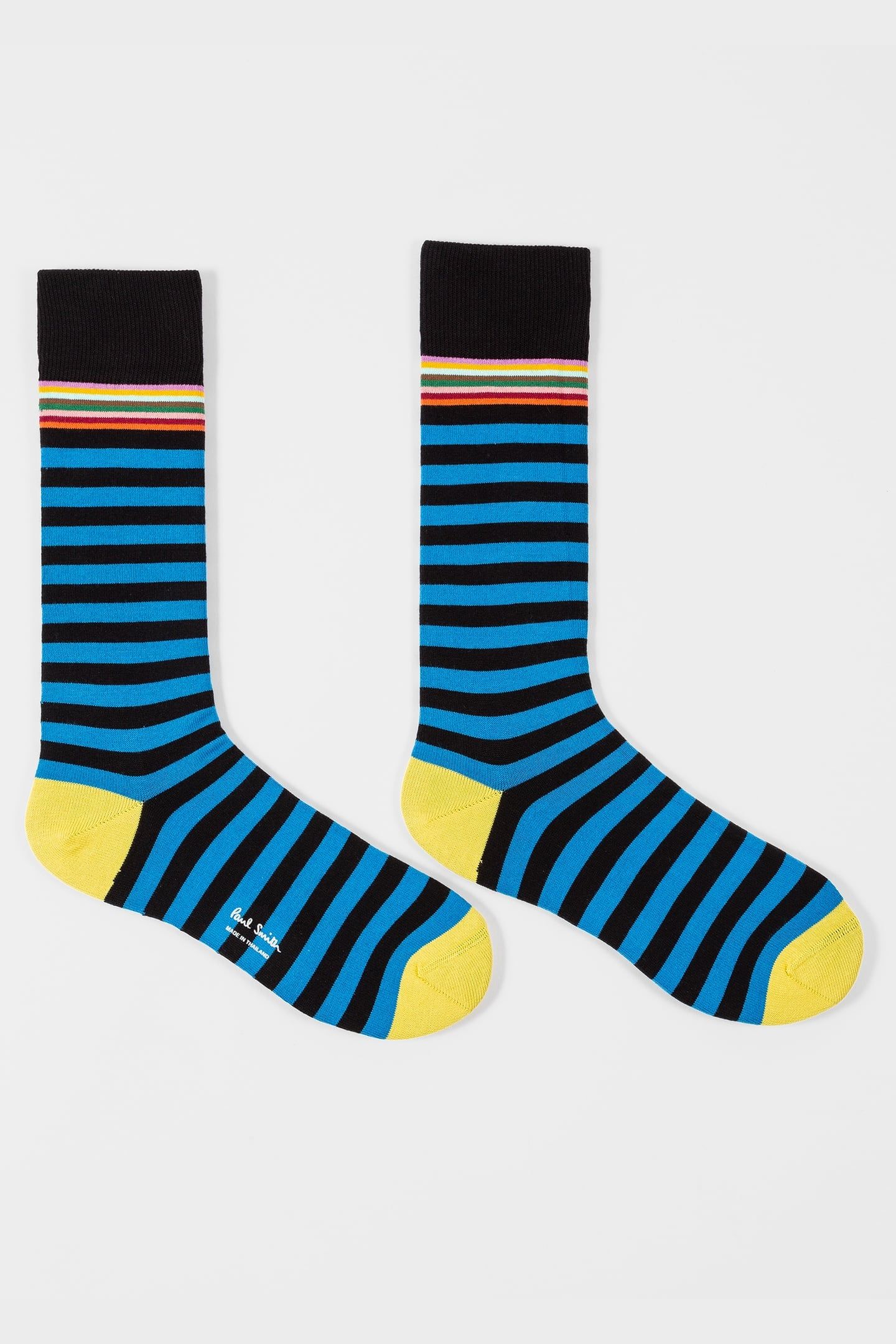 MEN SOCK TWO STRIPE BLACK 1