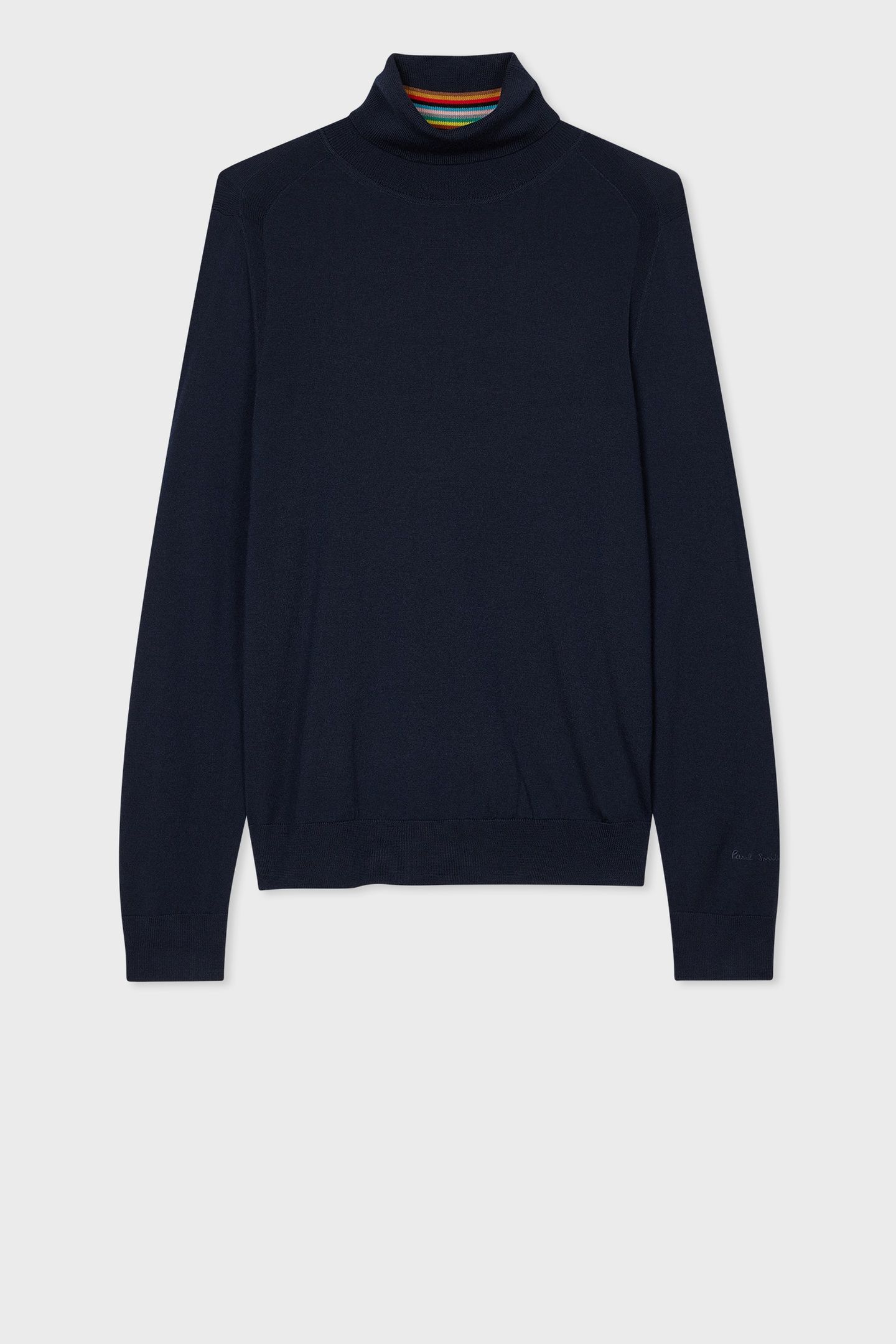 MENS SWEATER ROLL NECK VERY DARK NAVY 1