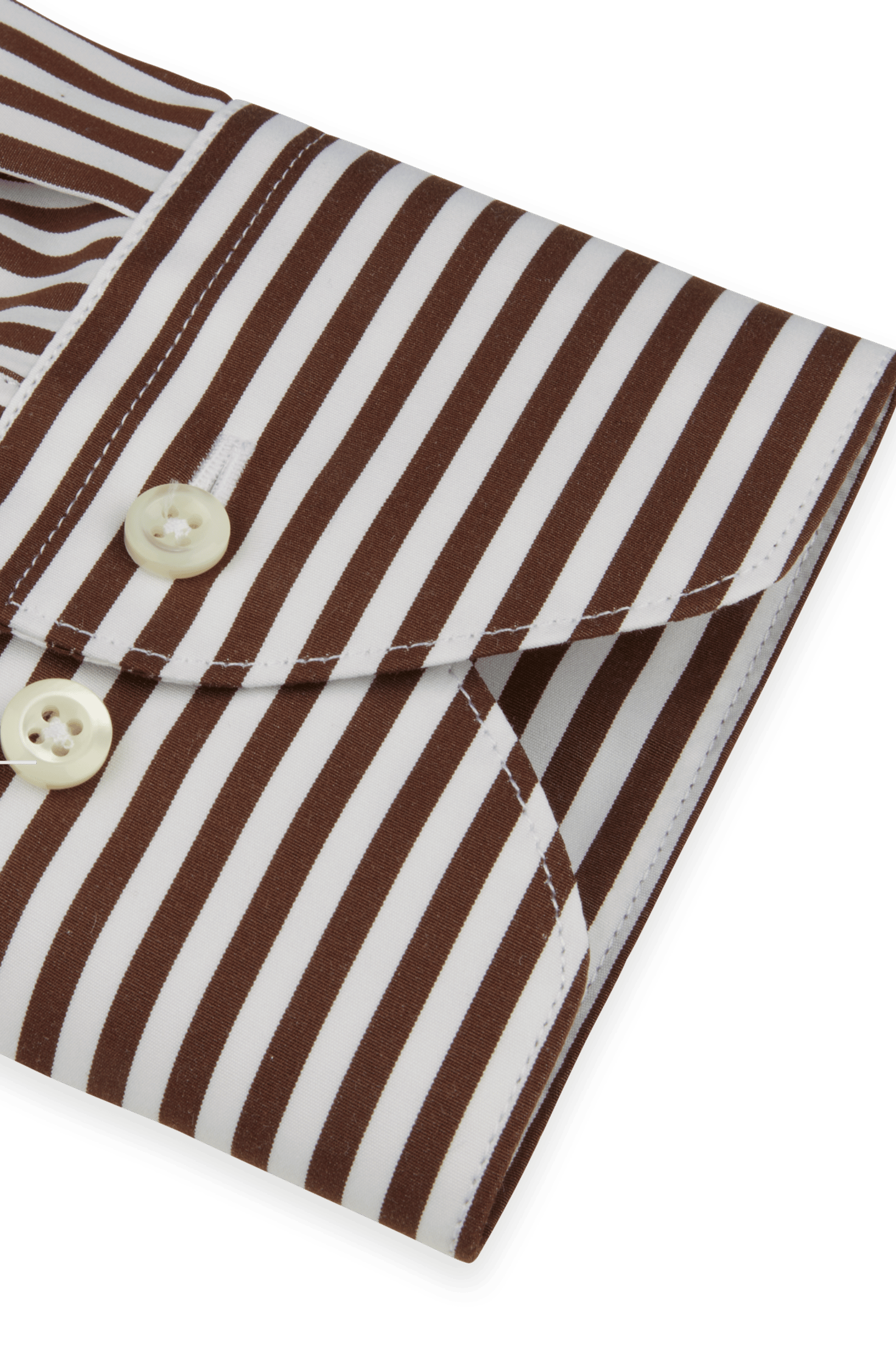 FITTED BODY/36, RC CUFF DARK BROWN STRIPE 2