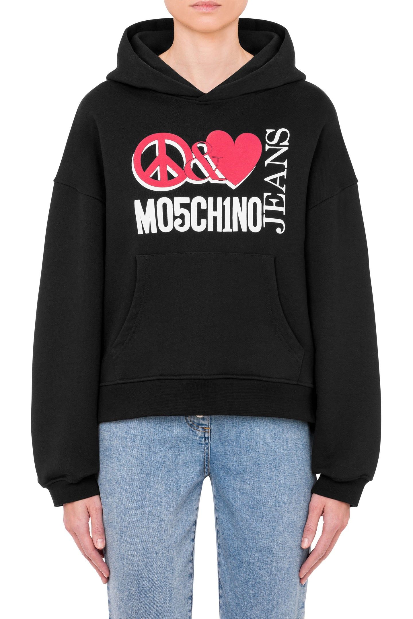 PEACE & LOVE HOODIE BLACK 1