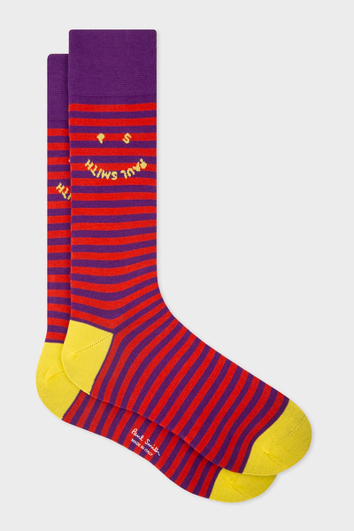 MEN SOCK HAPPY STRIPE DARK VIOLET 3