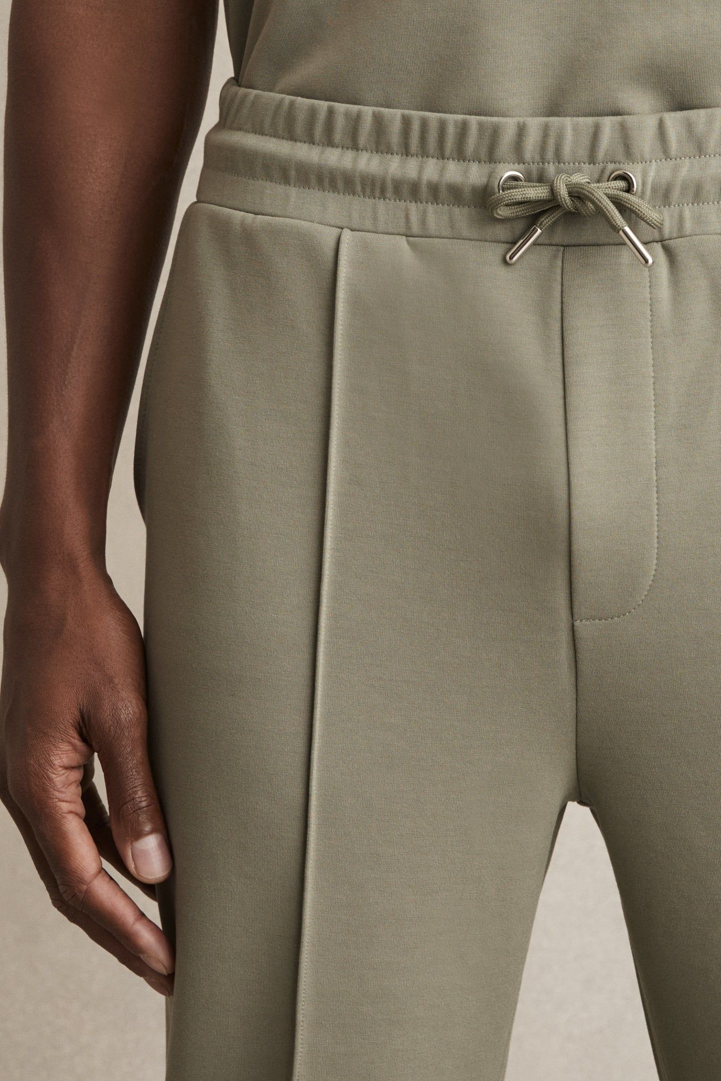 INTERLOCK DRAWSTRING JOGGER SAGE 5