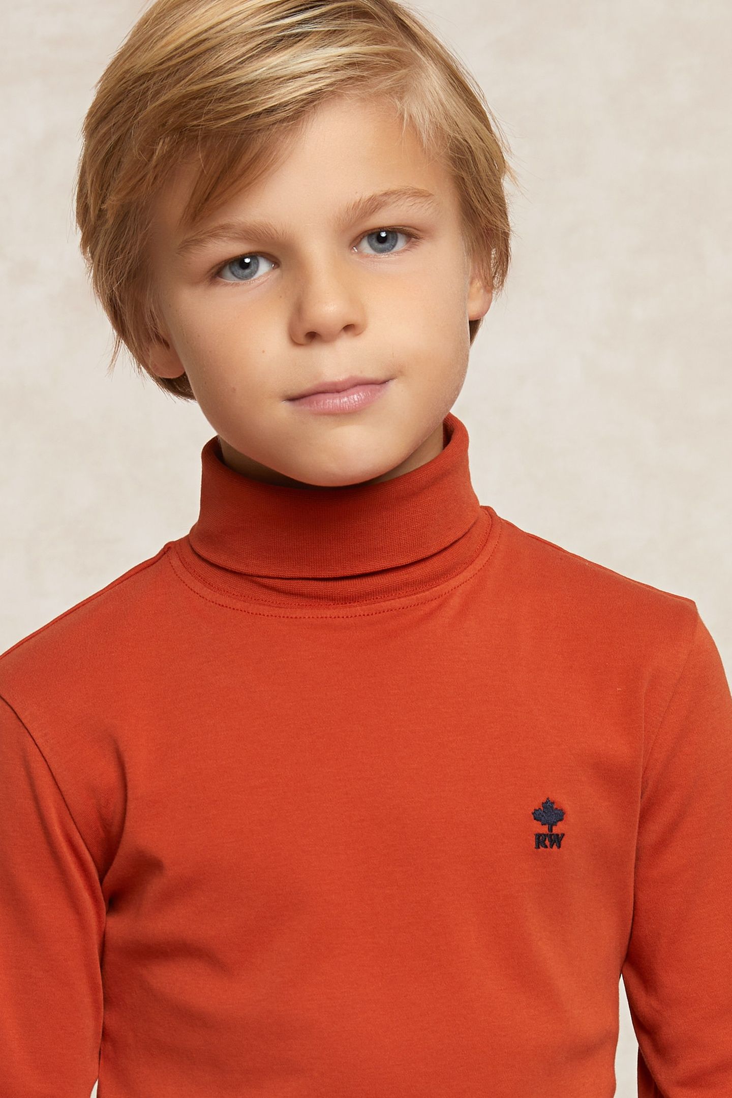 BASIC ROLL NECK T-SHIRT MUSTANG ORANGE 4