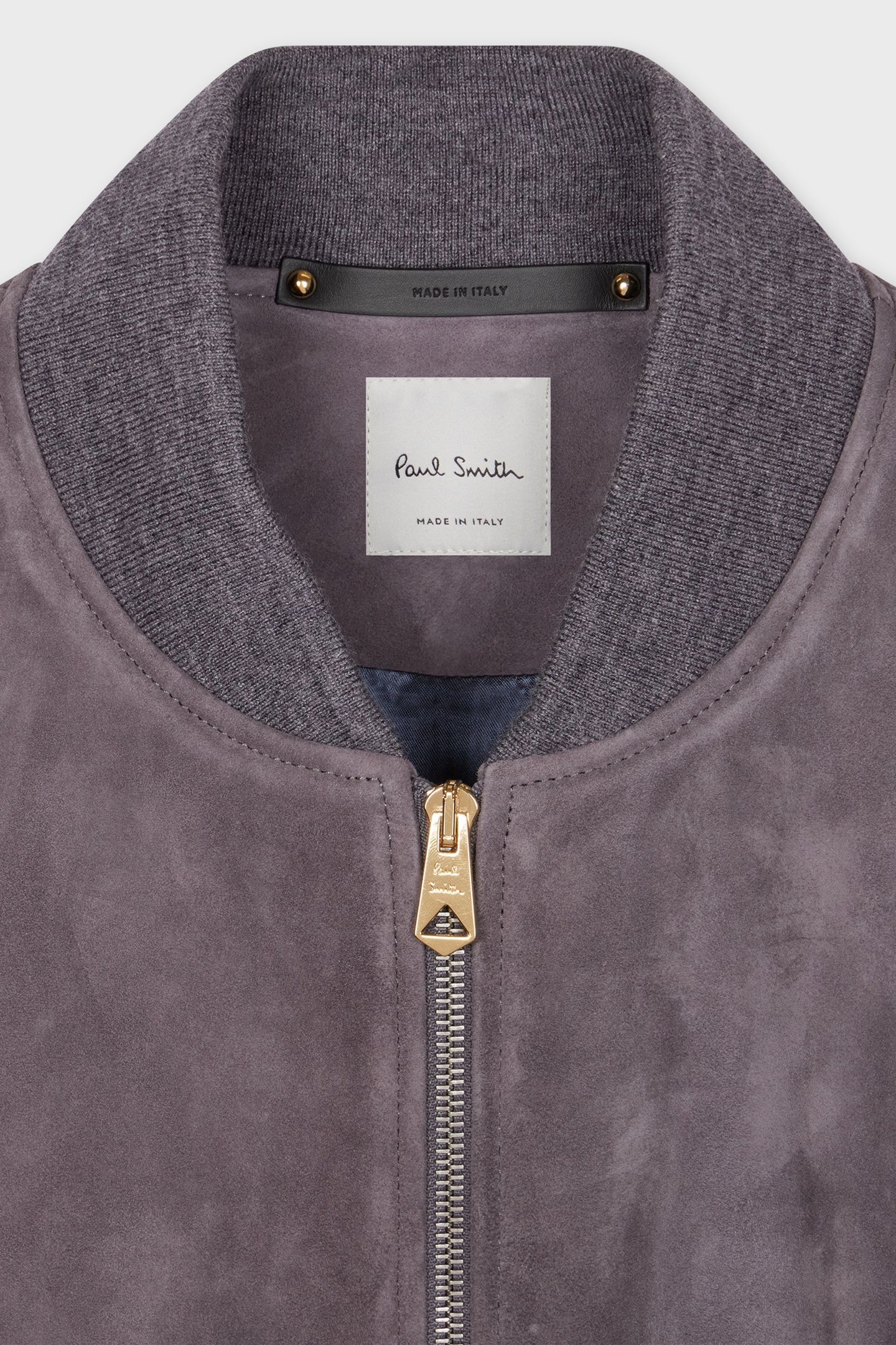 MENS REGULAR FIT SUEDE BOMBER JACKET MAUVE 5