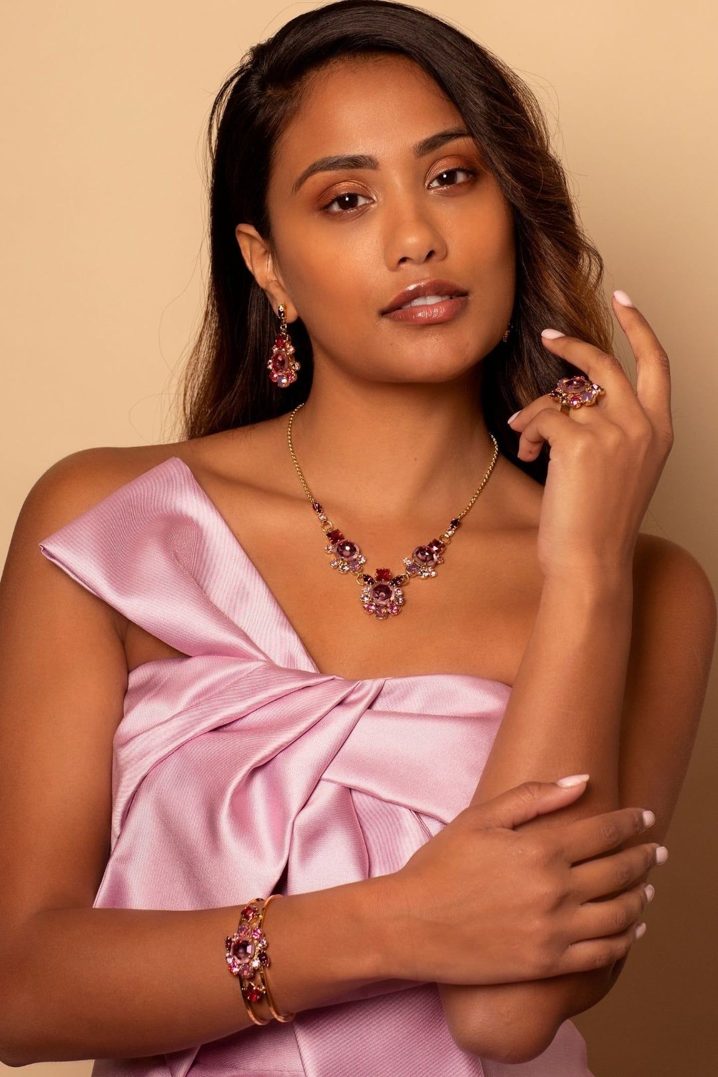 LALIQUE NECKLACE PINK PINK 6