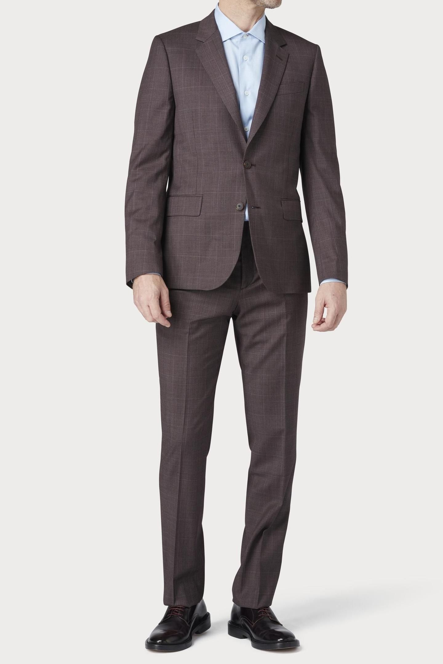 MENS TAILORED FIT 2 BUTTON SUIT DARK VIOLET 1