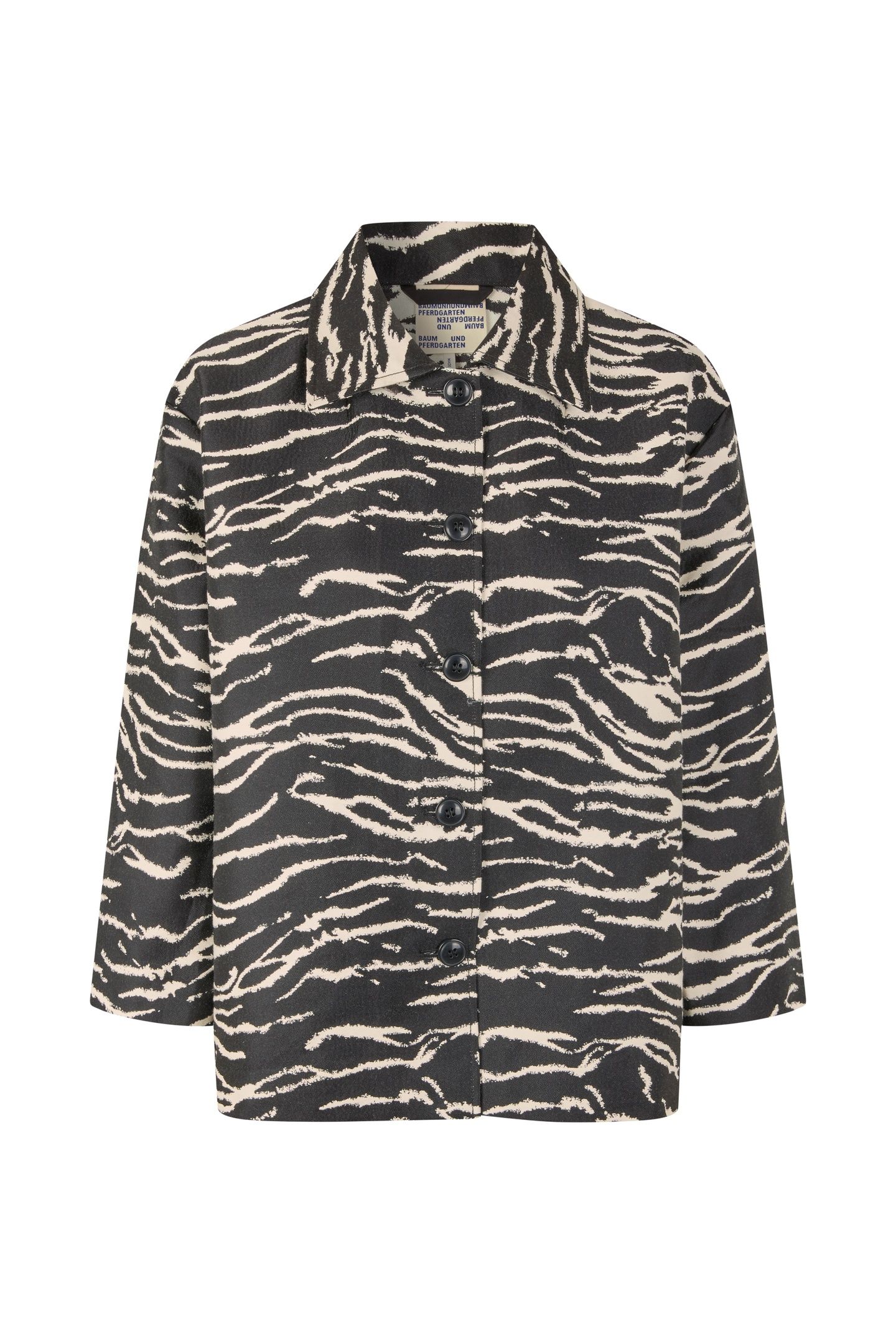 BESSIE JACKET BLACK WHISPER ZEBRA 4