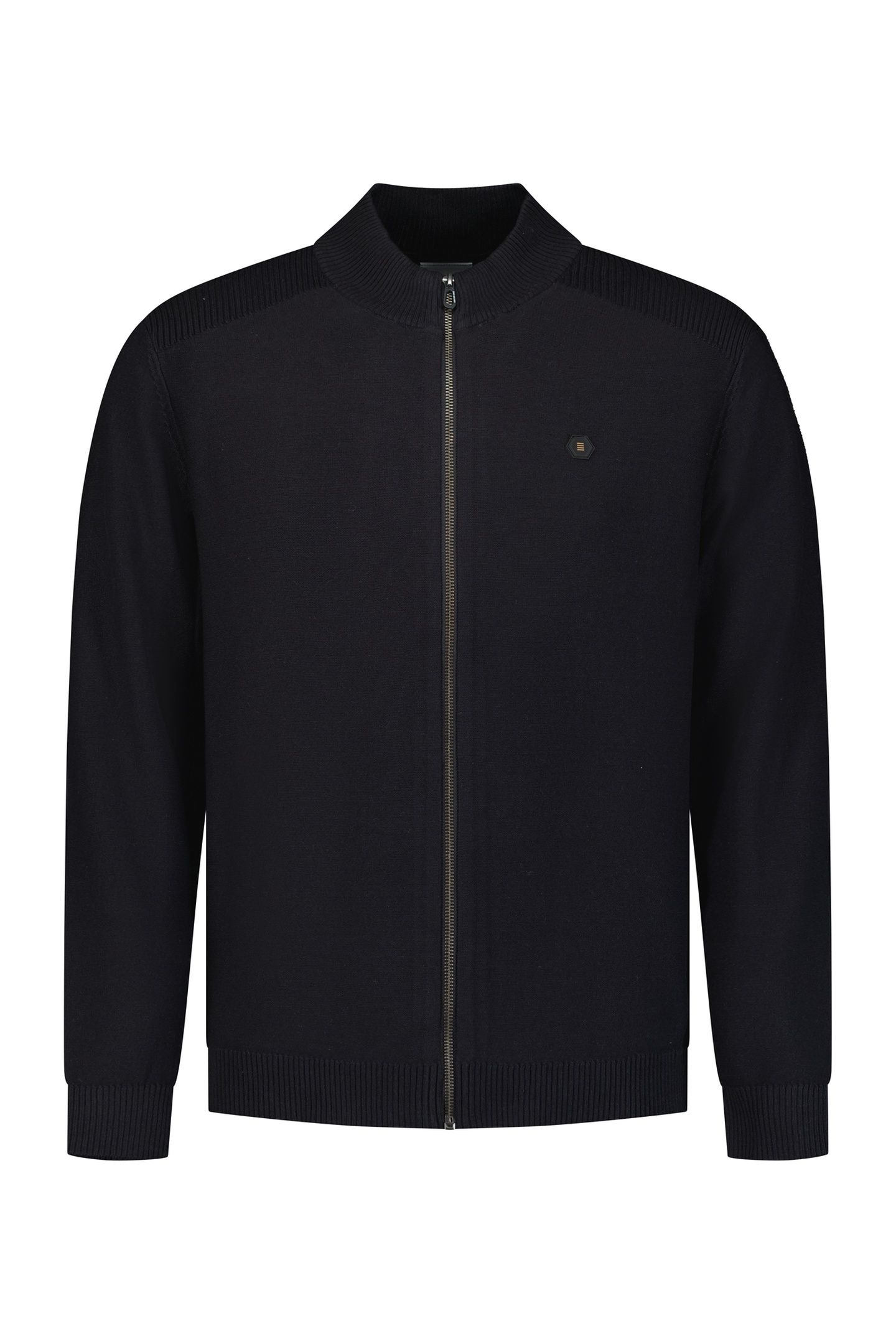 PULLOVER FULL ZIP SHOULDER DETAIL BLACK 3