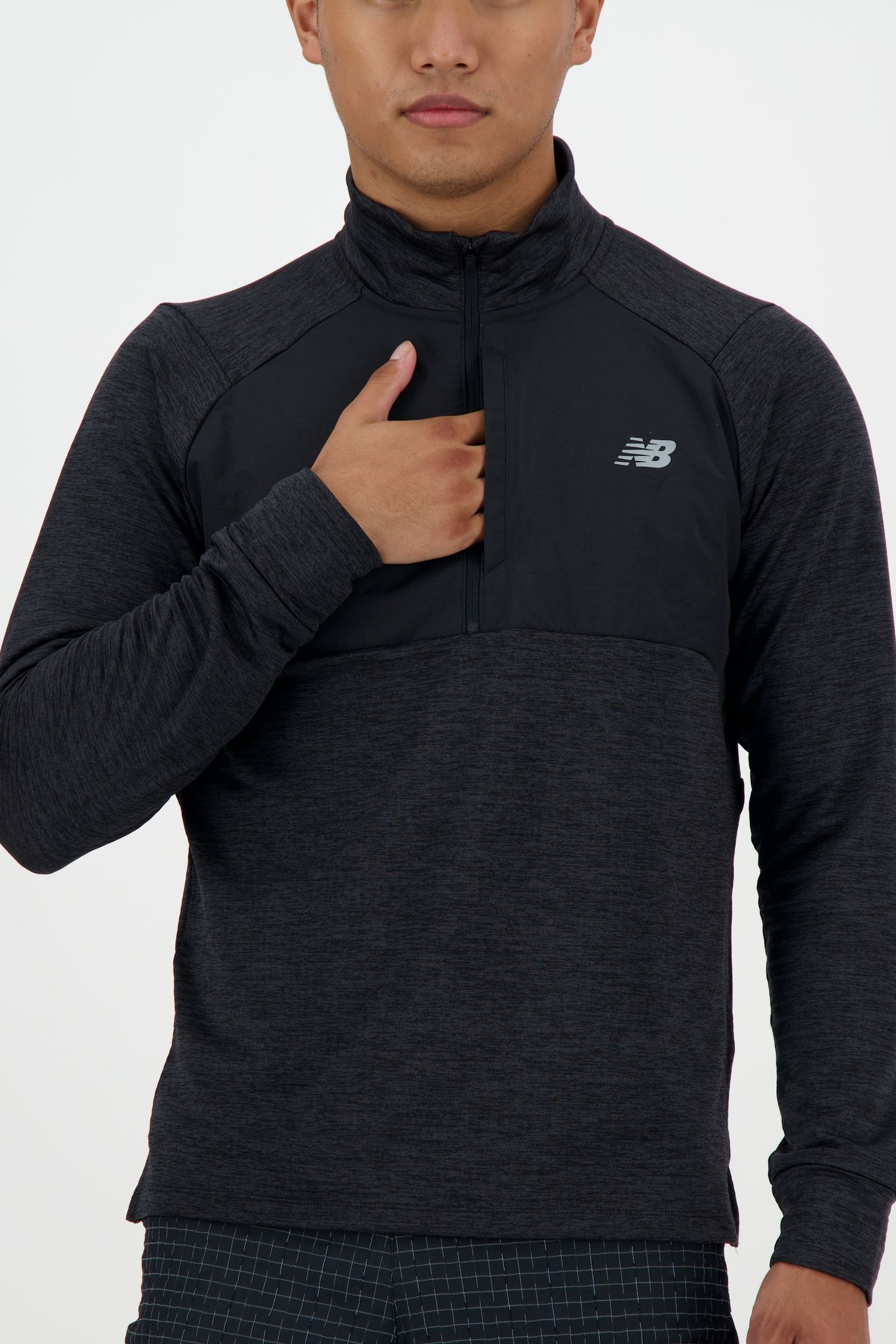 RC ESSENTIAL HEAT GRID 1/2 ZIP BLACK 7