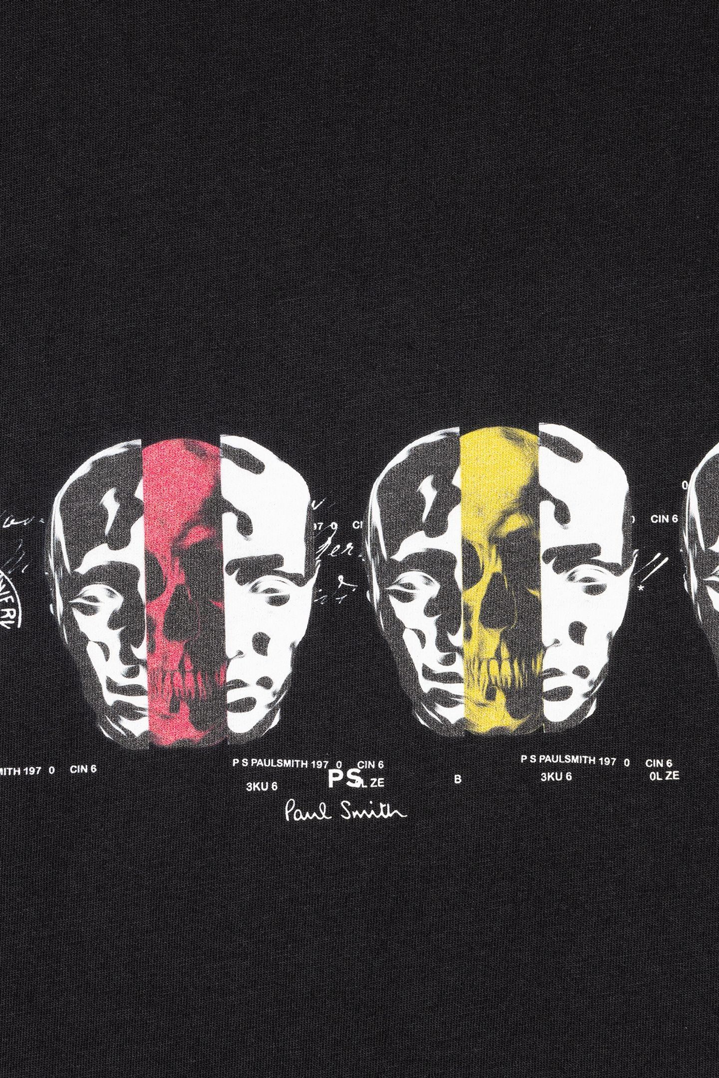 MENS REG FIT T SHIRT FACES MULTI BLACK 6