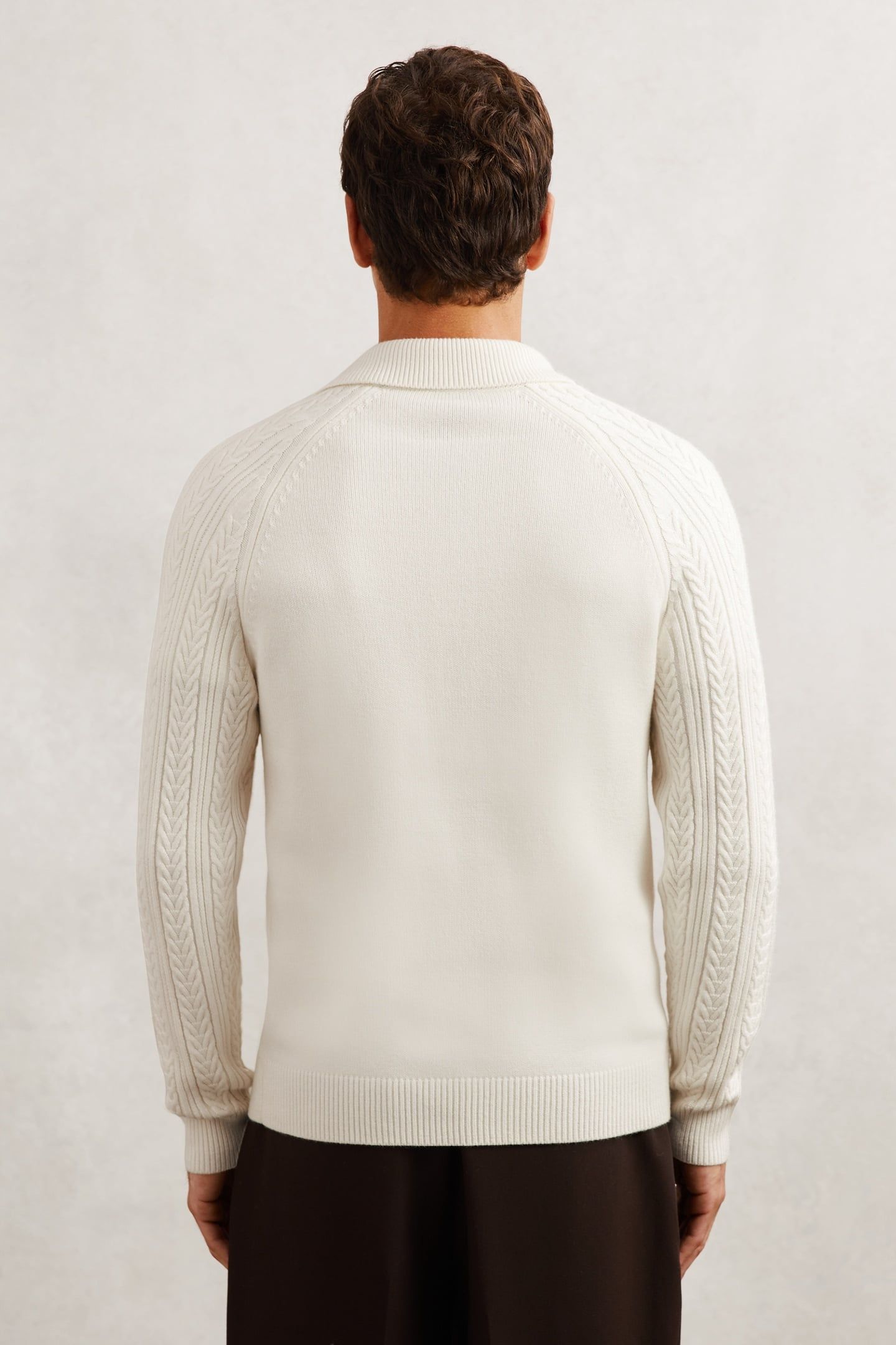 LS HALF BUTTON CABLE JUMPER WINTER WHITE 2