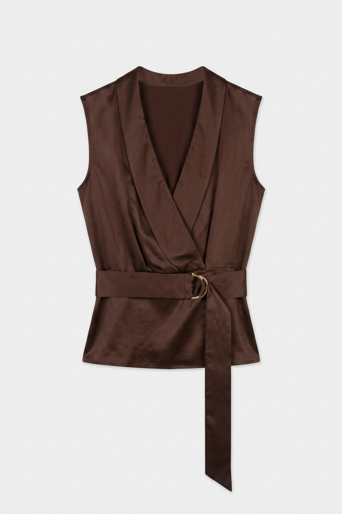 IVA OVERLAP SL BLOUS RICH BROWN 4