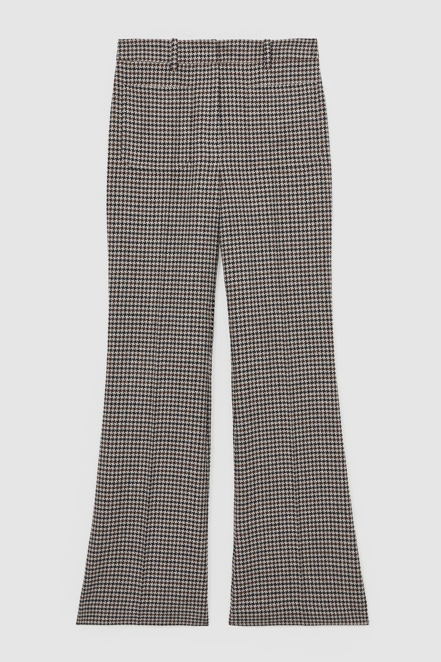 CHECK FLARE LEG TROUSER NAVY NEUTRAL CHECK 5