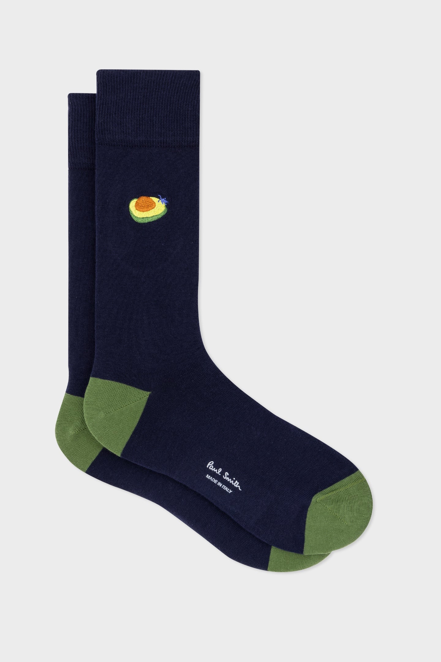 MEN SOCK COCKTAIL EMB NAVY 2