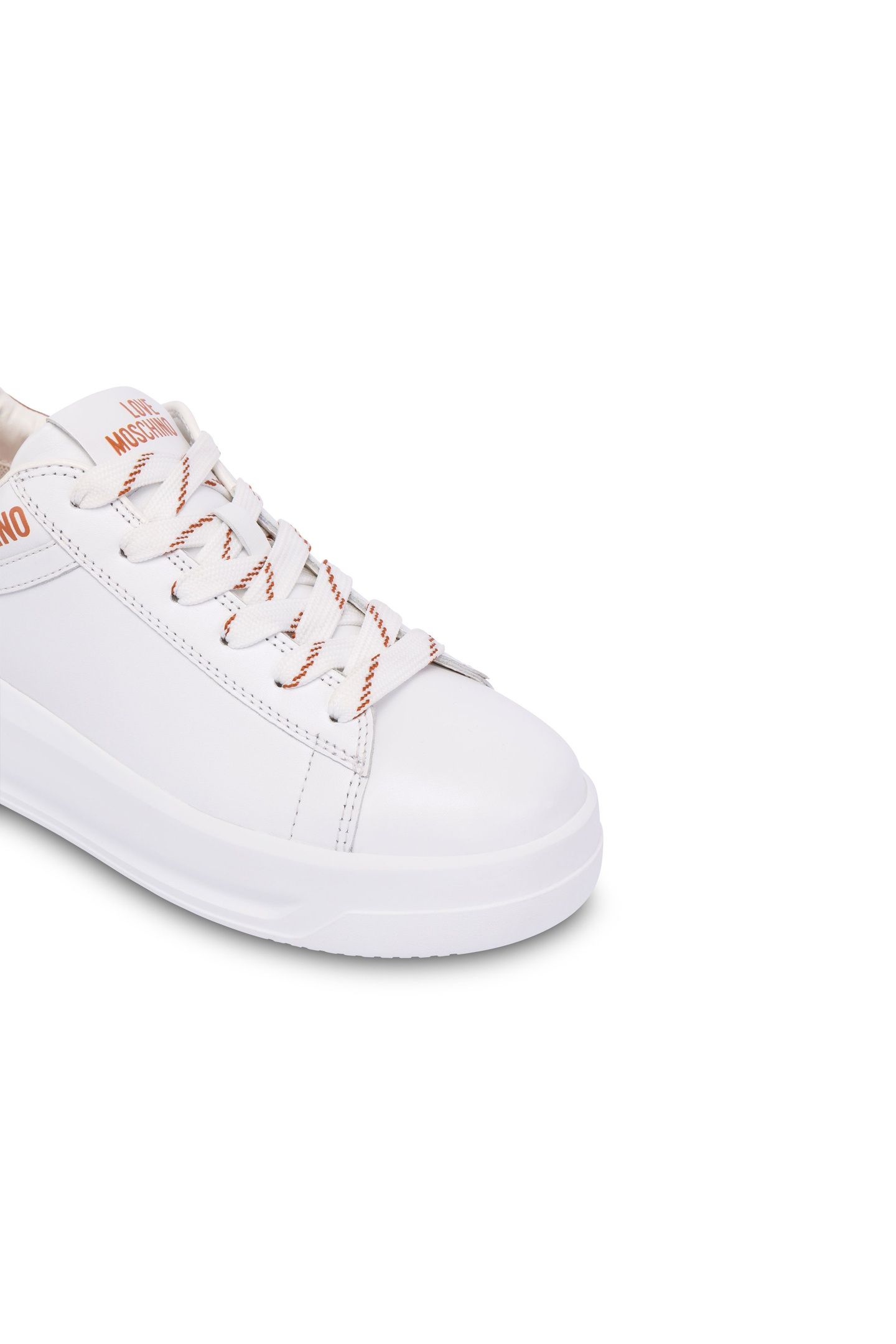 WHITE LEATHER SNEAKERS WITH LOGO WHITE 3