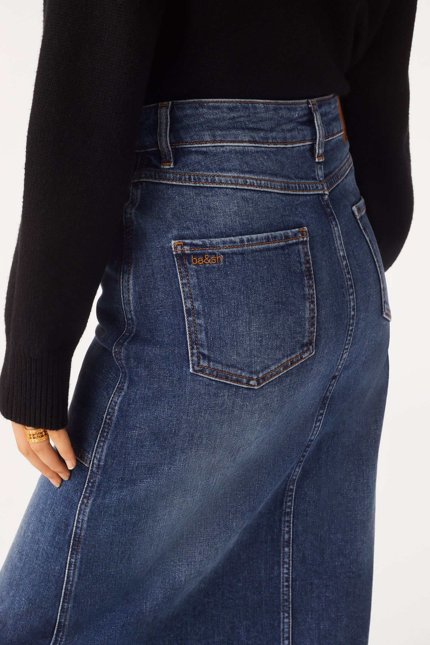 MID-LENGTH SKIRT BLUE 3