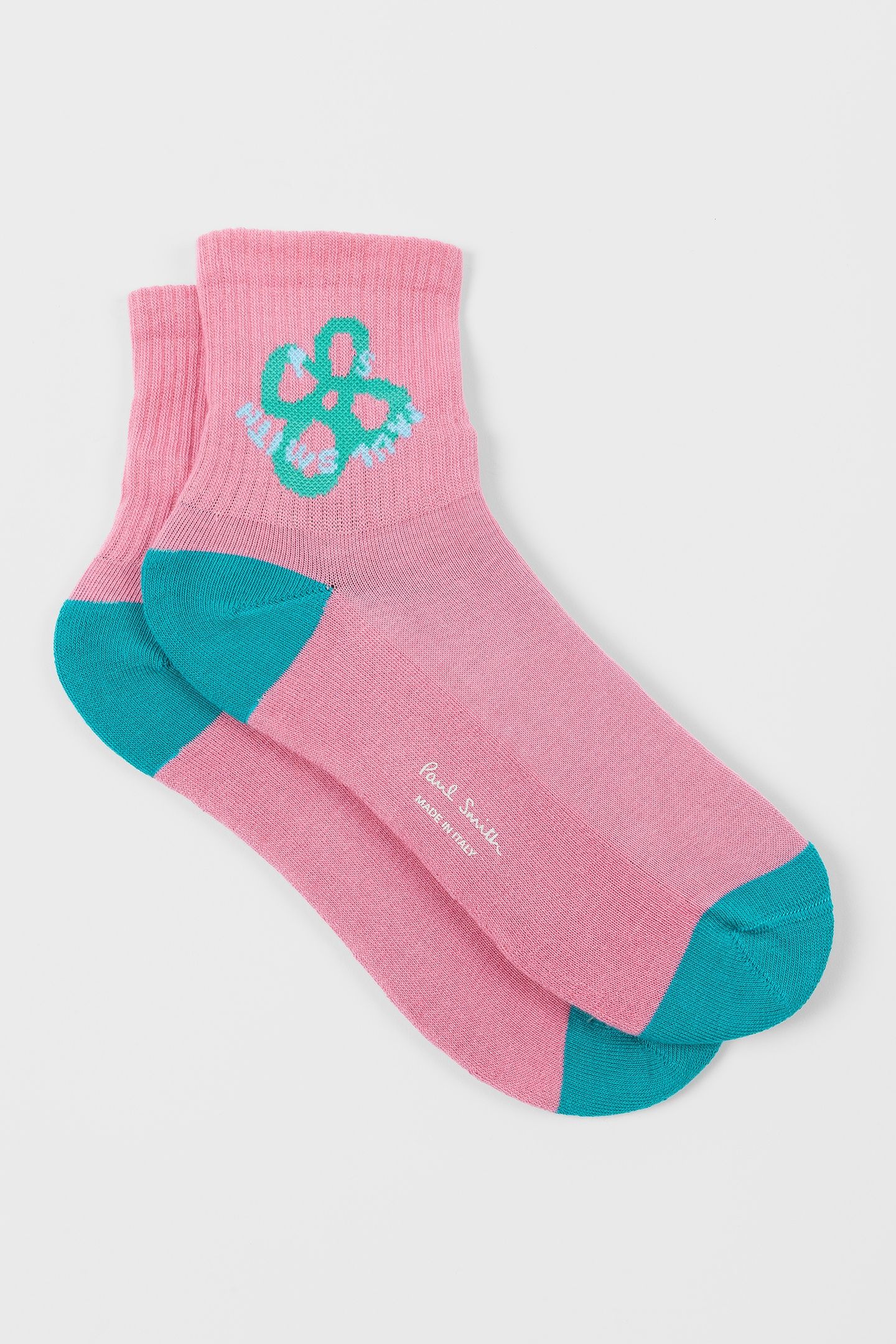WOMEN SOCK HAPPY FLOWER PINK 3