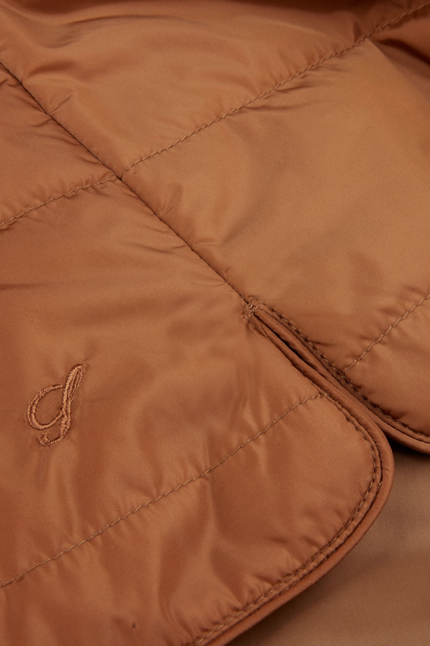 VEST QUILTED NYLON BROWN 4