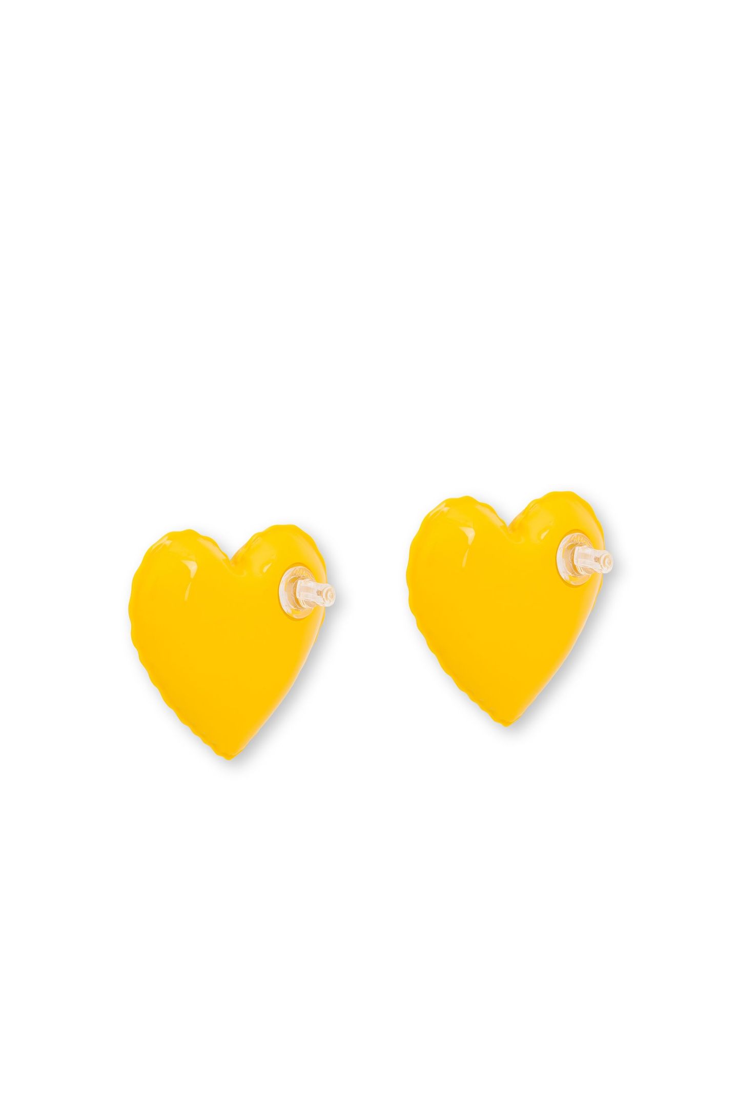INFLATABLE HEARTS CLIP EARRINGS YELLOW 3